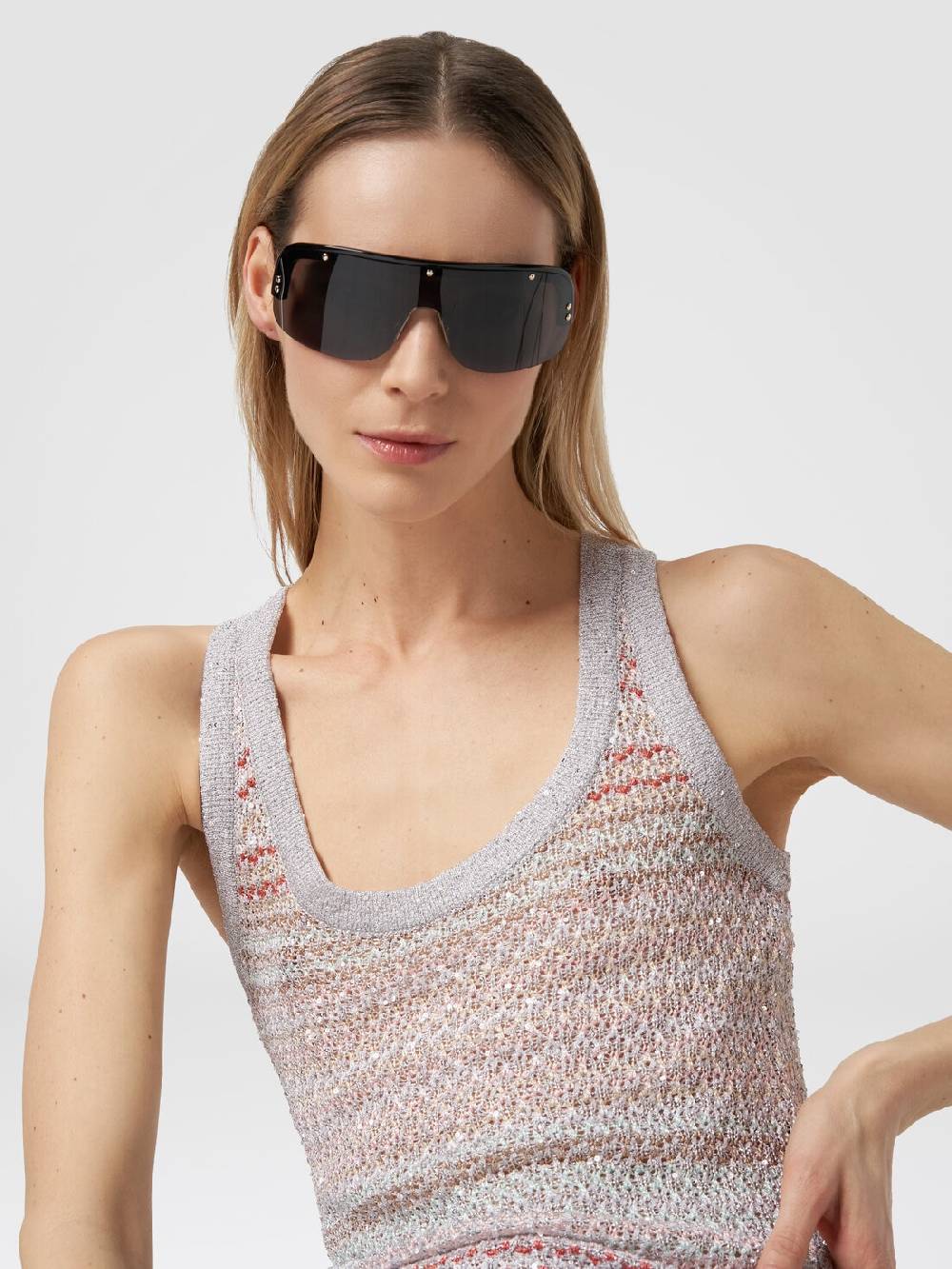 Missoni Canottiera in maglia a rete con applicazione di paillettes Italia