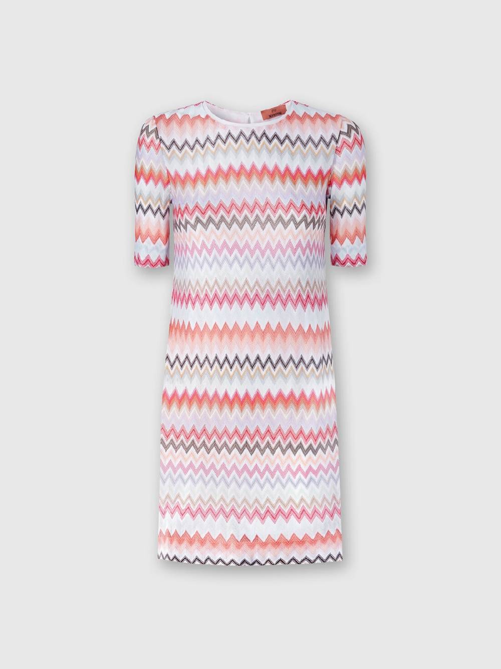 Missoni Abito a maniche corte in cotone e viscosa zig zag 2025