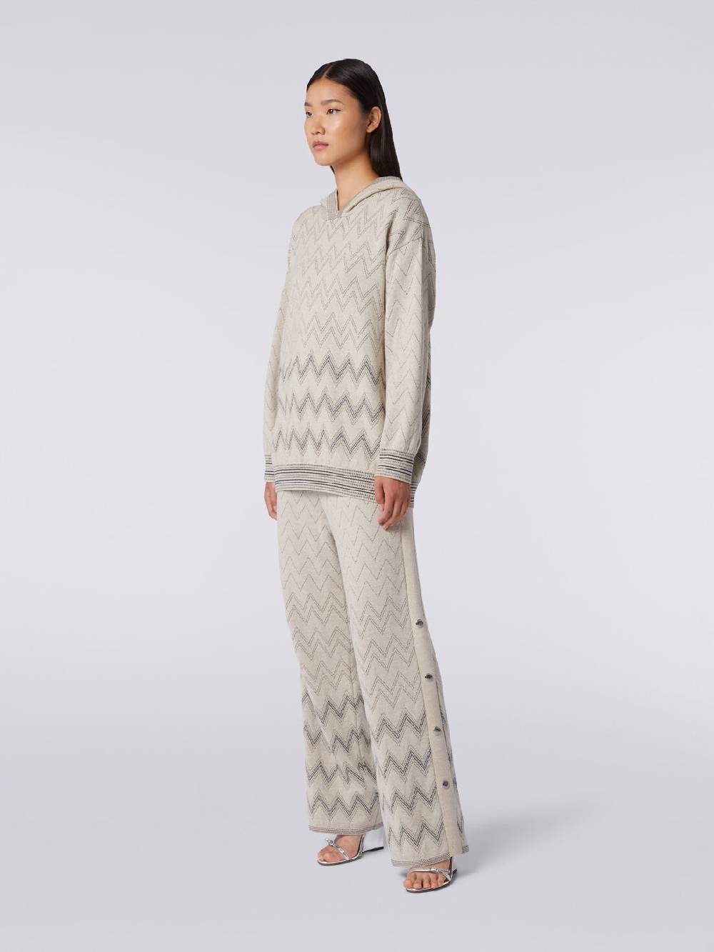 Missoni Pullover in misto lana zig zag con lurex Vendita