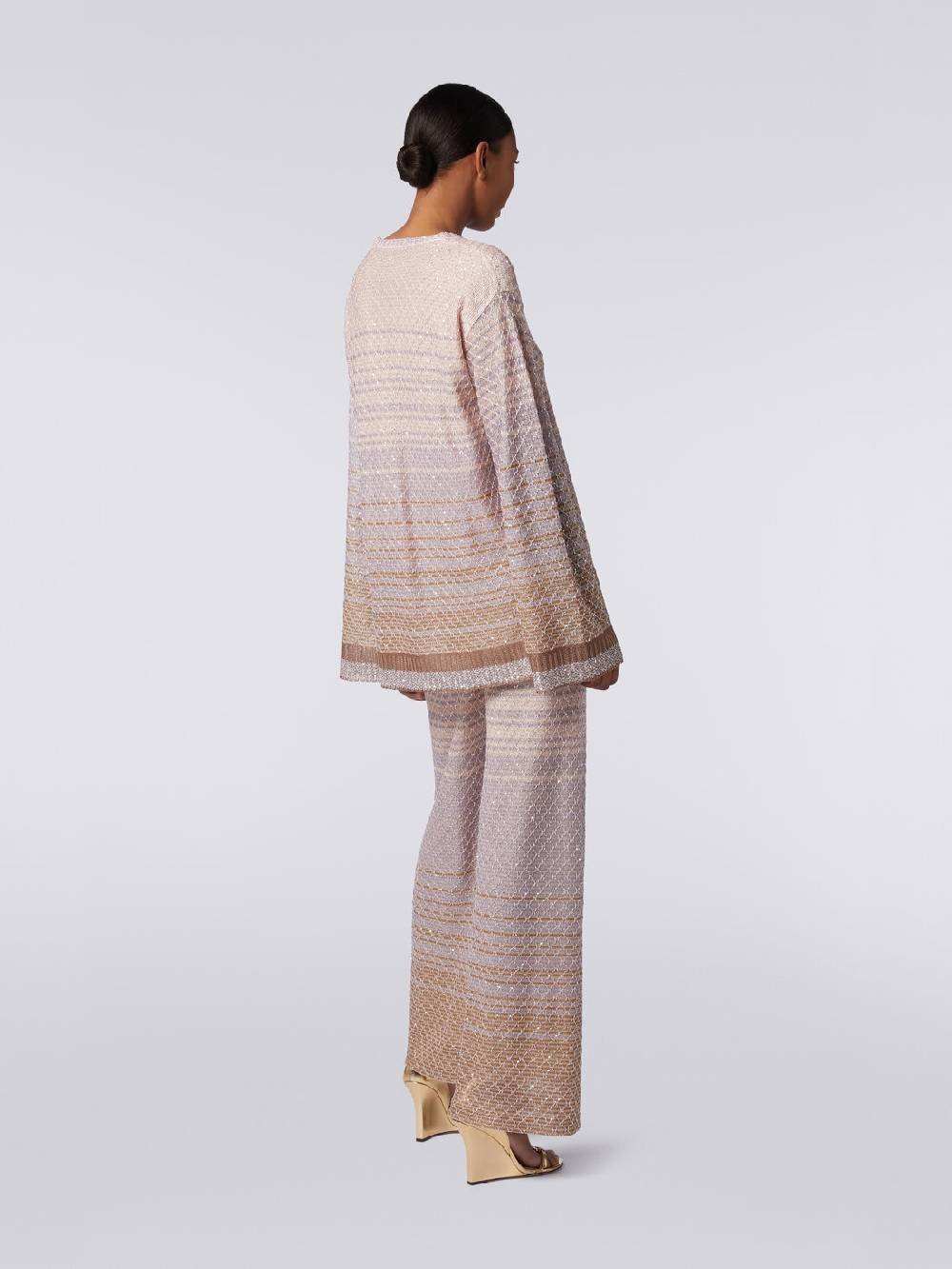 Missoni Pullover girocollo in misto viscosa dégradé con paillettes Spedizione Gratuita