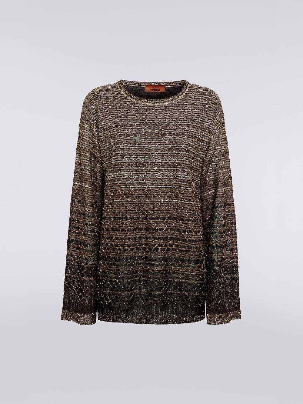 Missoni Pullover girocollo in misto viscosa dégradé con paillettes Pezzi Unici