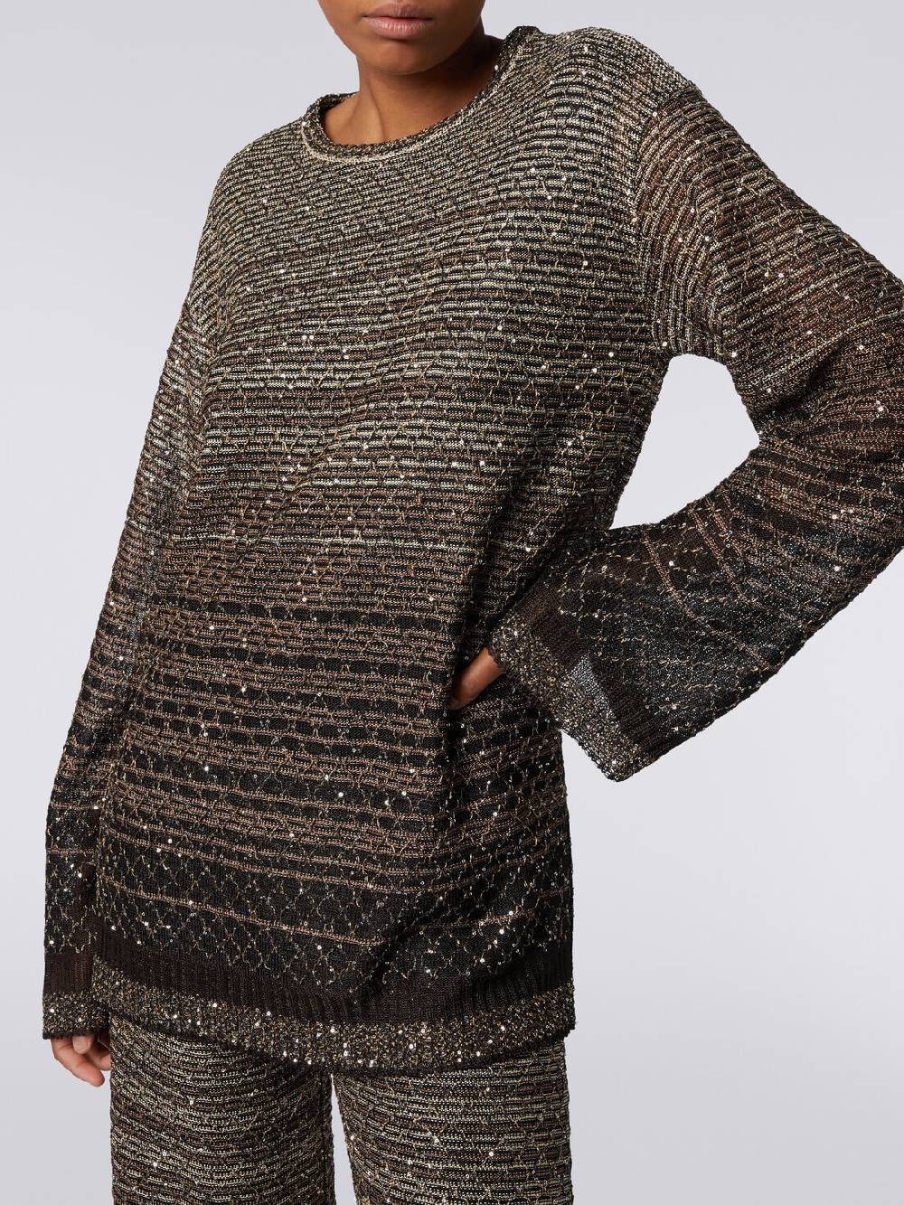 Missoni Pullover girocollo in misto viscosa dégradé con paillettes Pezzi Unici