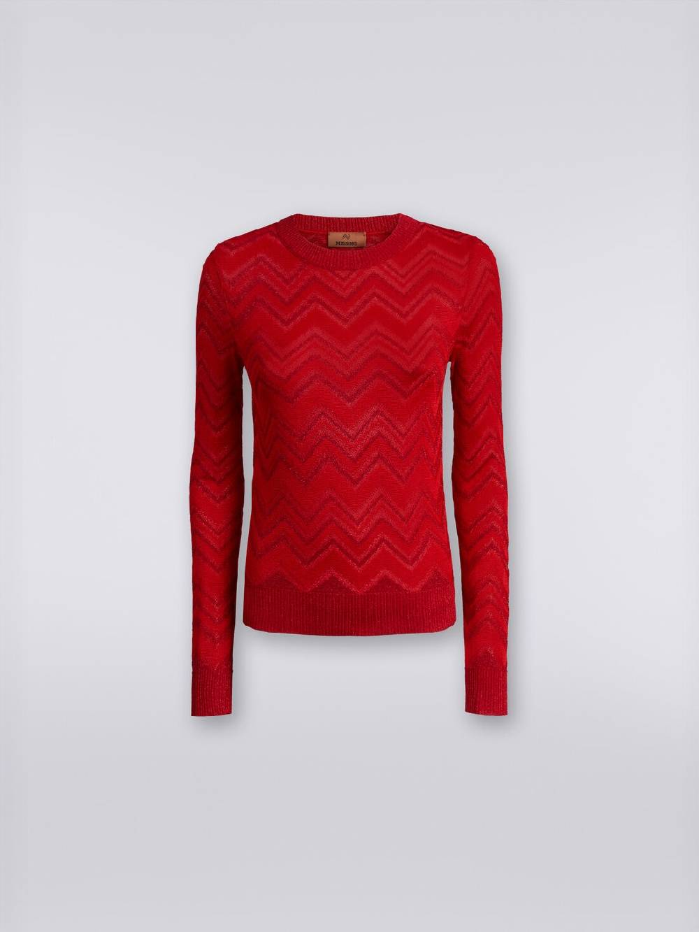 Missoni Maglia girocollo in misto viscosa zig zag con lurex Qualità Garantita