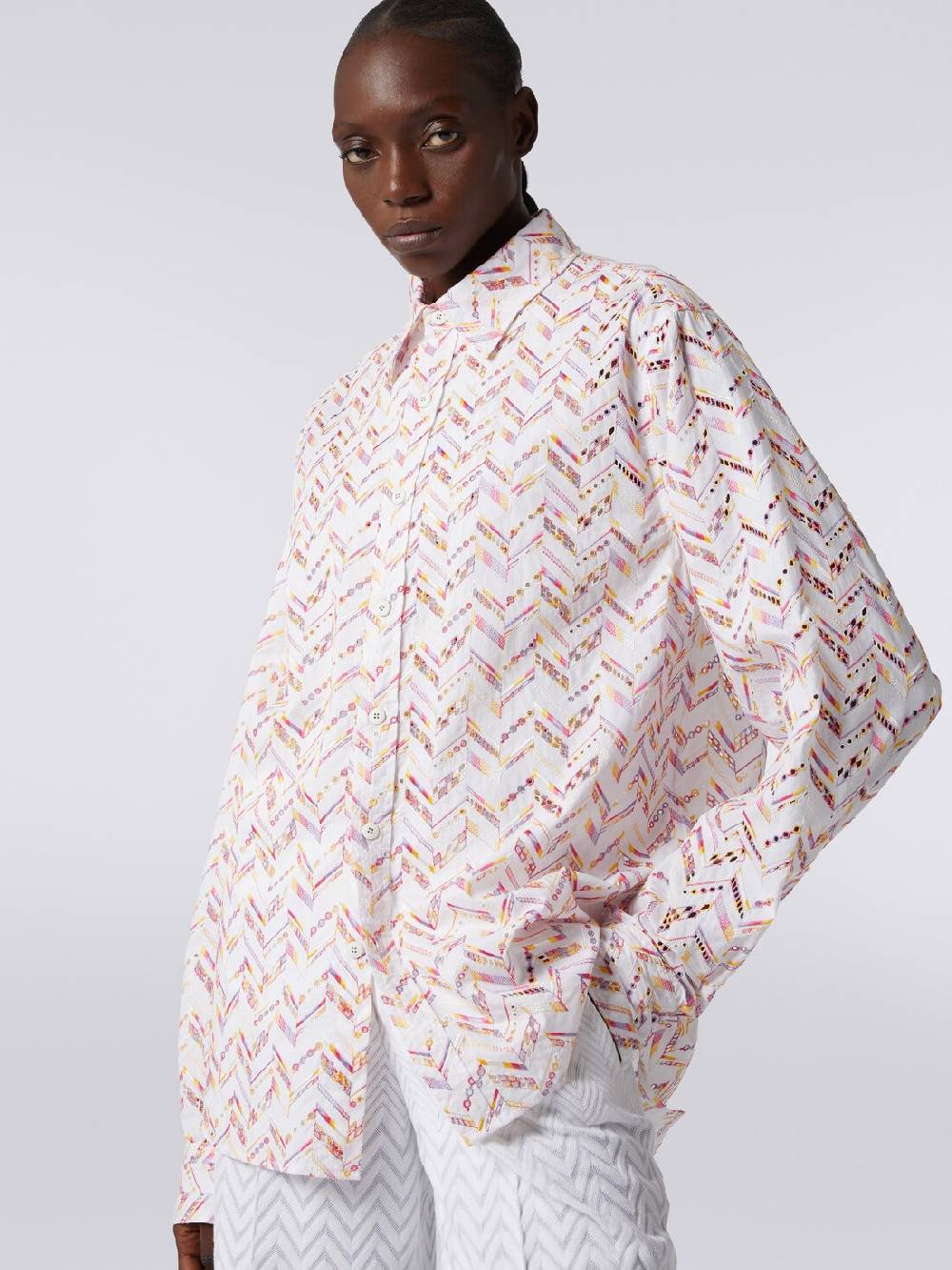 Missoni Camicia in popeline di cotone con pizzo sangallo Fino Al -60%