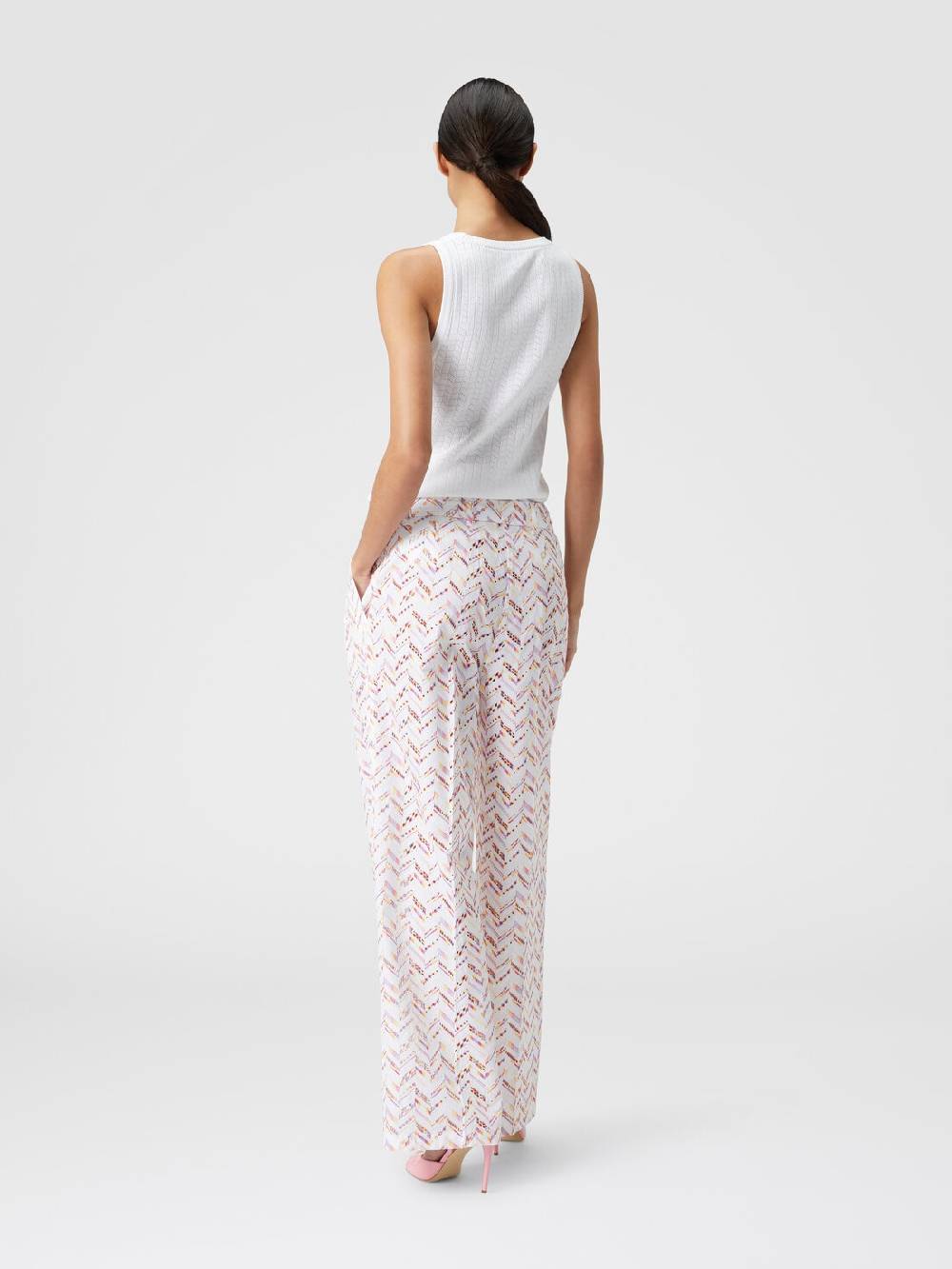 Missoni Pantaloni in popeline di cotone con pizzo sangallo Shopping Online