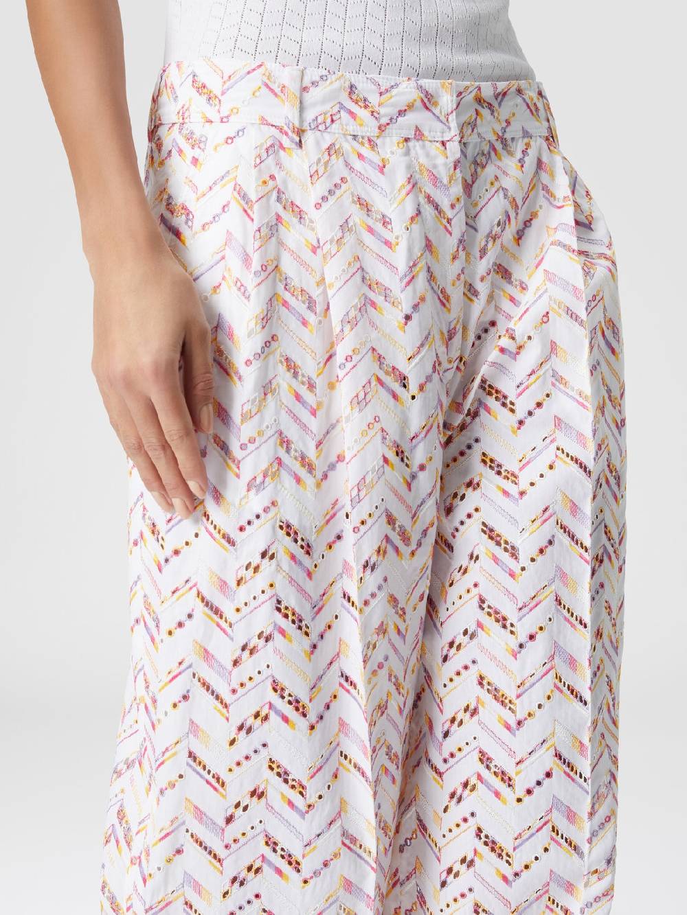 Missoni Pantaloni in popeline di cotone con pizzo sangallo Shopping Online