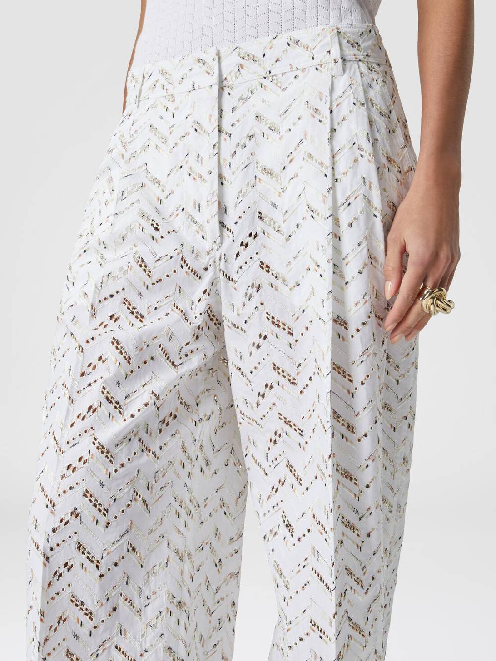 Missoni Pantaloni in popeline di cotone con pizzo sangallo Affare Del Giorno