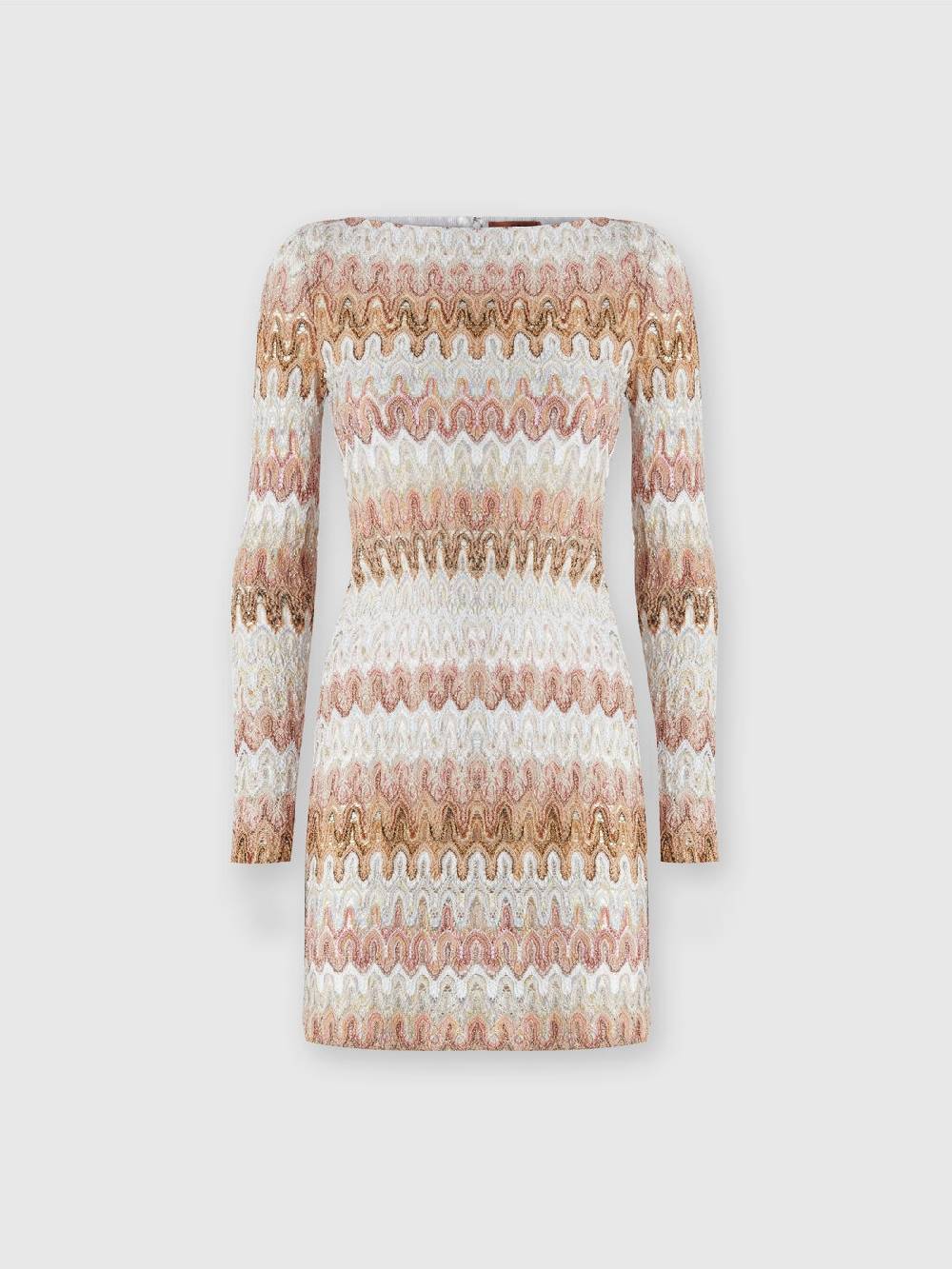 Missoni Mini-abito a maniche lunghe in misto viscosa motivo a onde Convenienza