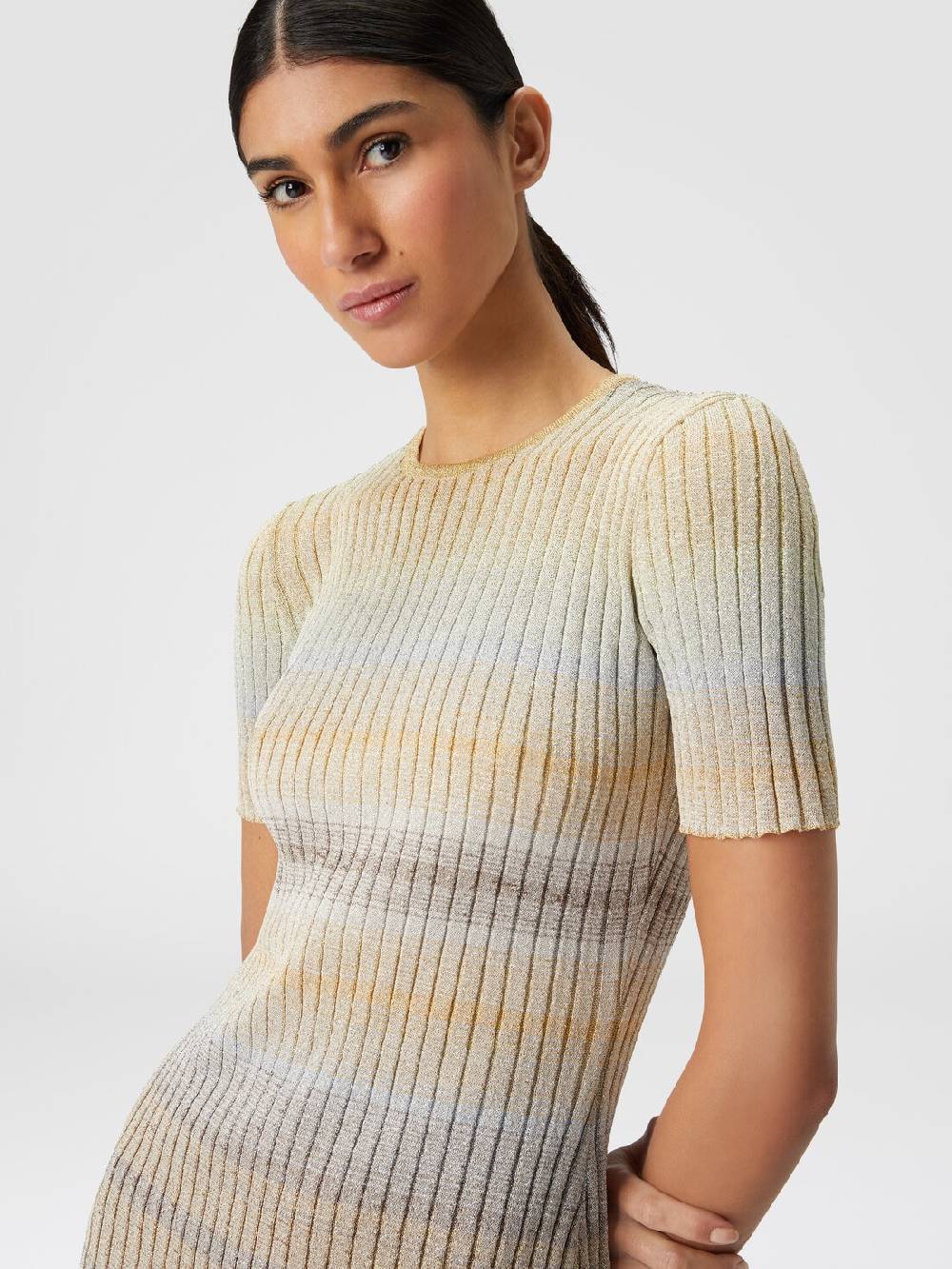 Missoni Mini-abito girocollo a costine con lurex Affare Del Giorno