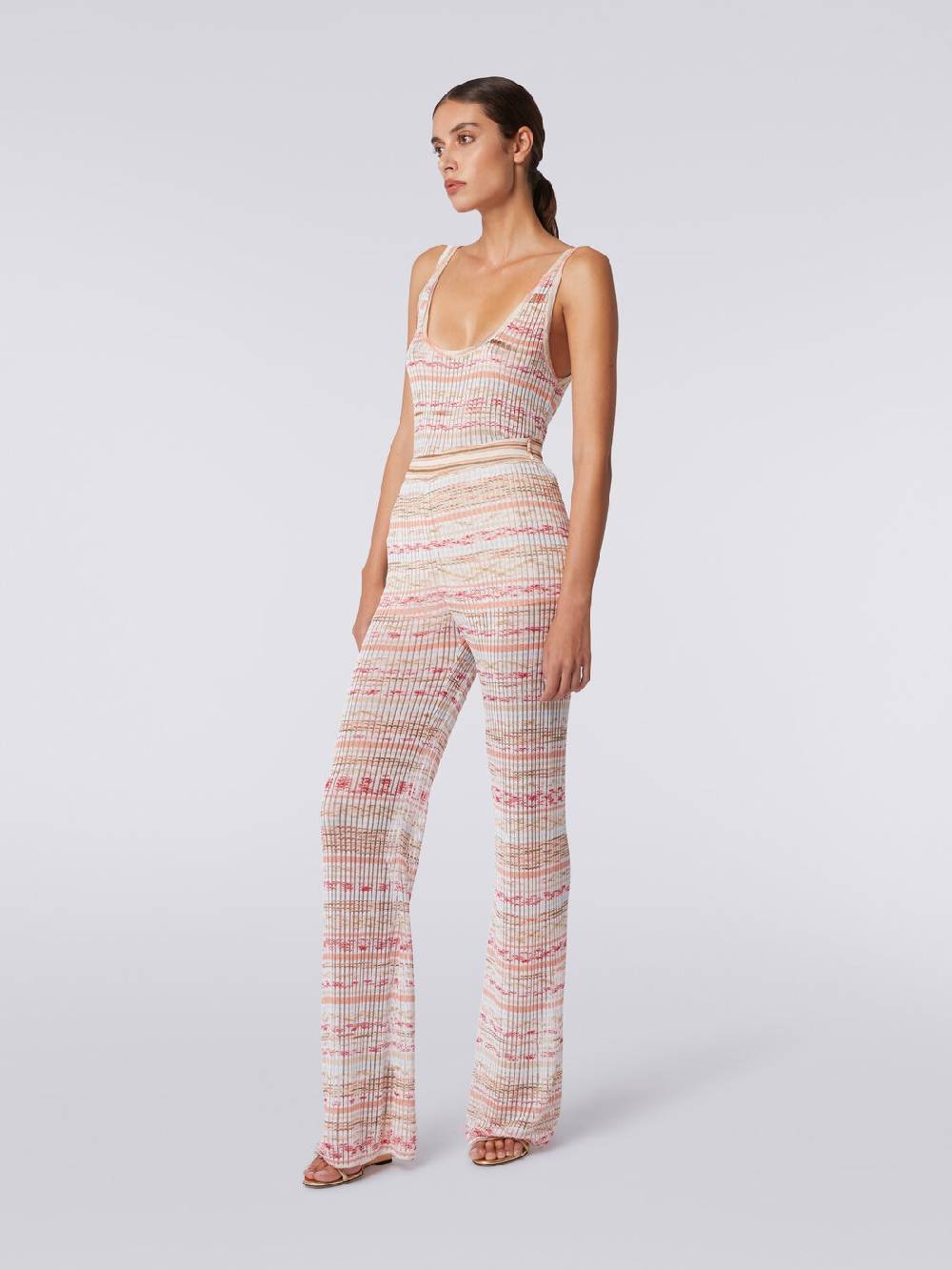 Missoni Pantaloni a costine in maglia di viscosa fiammata Online
