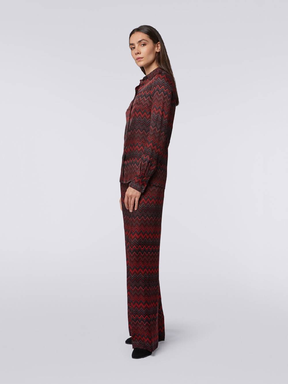 Missoni Pantaloni in viscosa jacquard a zig zag In Vendita