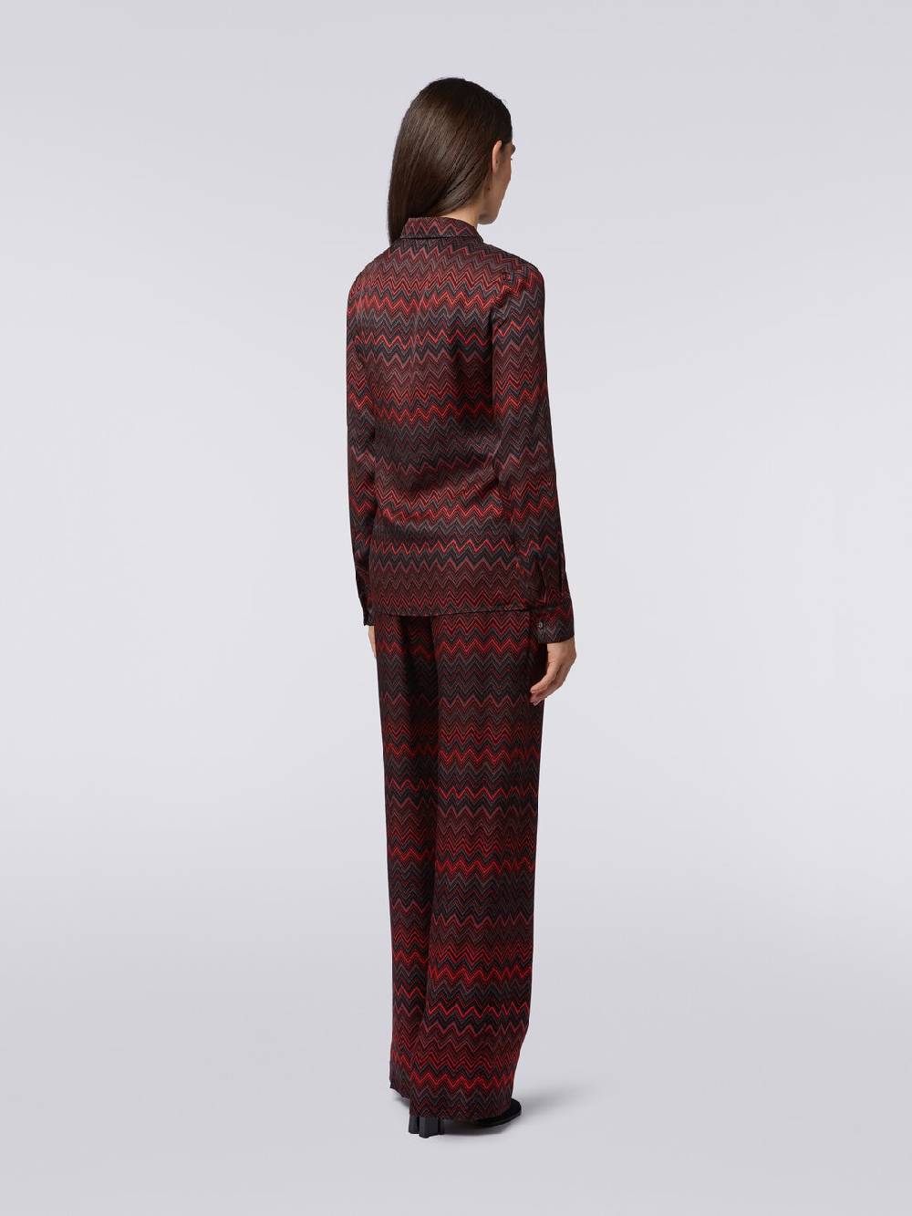 Missoni Pantaloni in viscosa jacquard a zig zag In Vendita