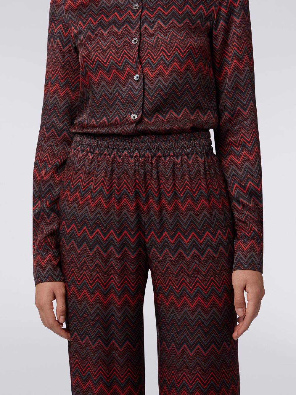 Missoni Pantaloni in viscosa jacquard a zig zag In Vendita