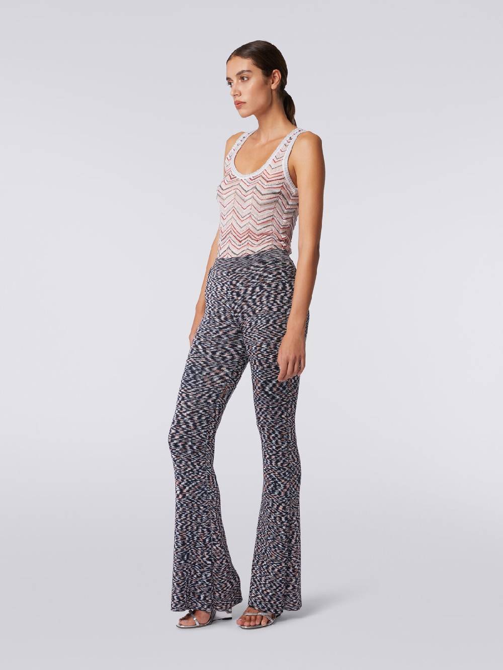 Missoni Pantaloni flare in misto viscosa fiammata Online