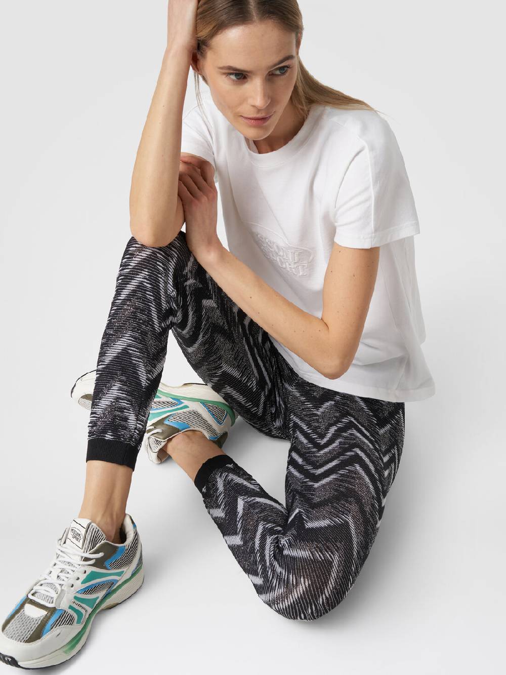 Missoni Leggings in maglia con lurex e logo Saldi Di Fabbrica