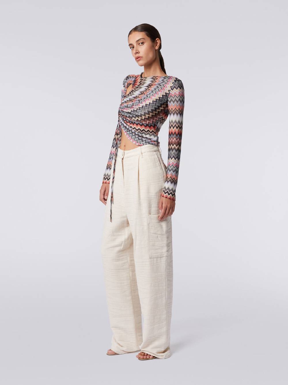 Missoni Cargo pants in cotone fiammato Negozio