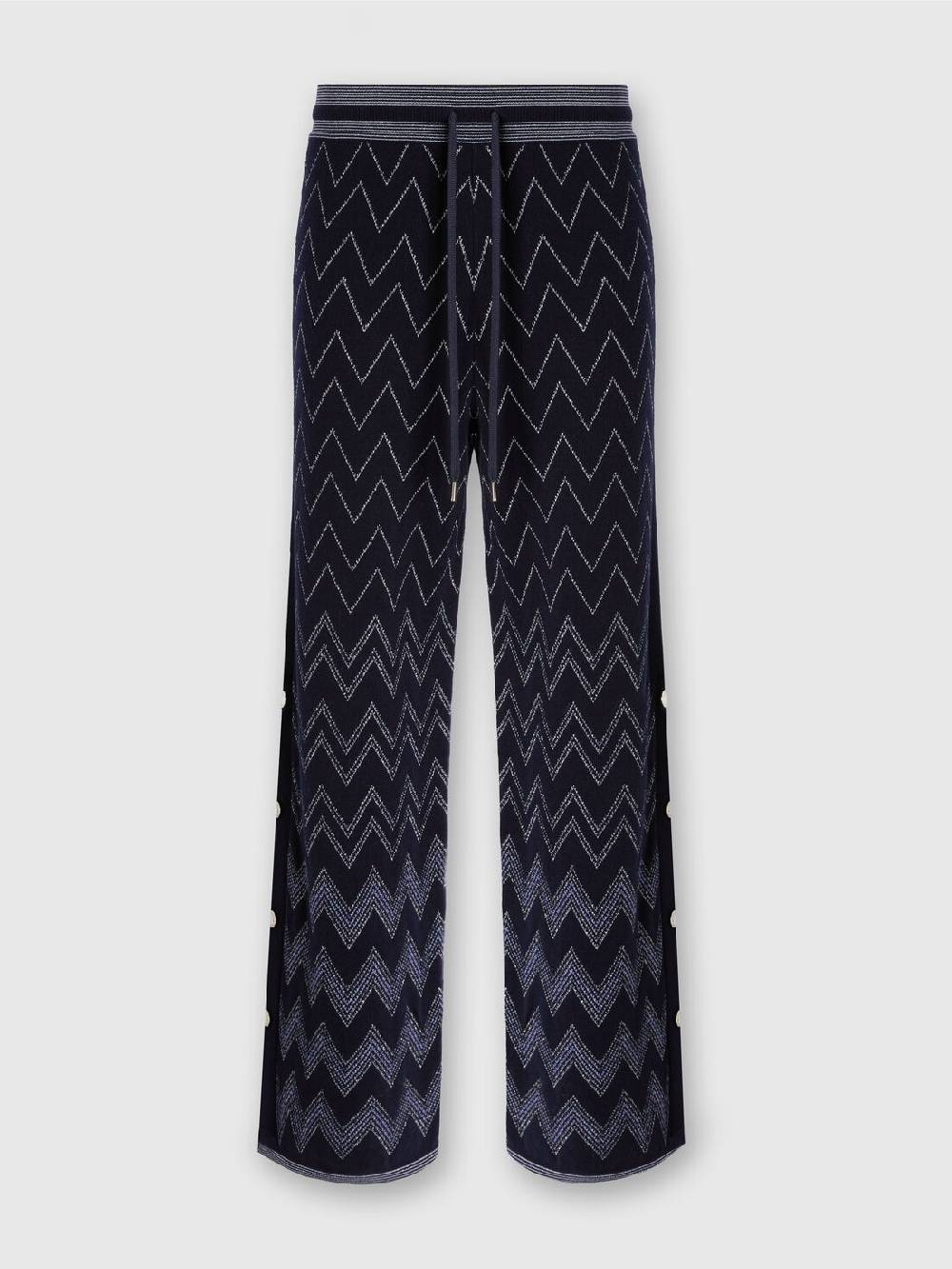 Missoni Joggers in lana e viscosa zig zag con lurex 2025