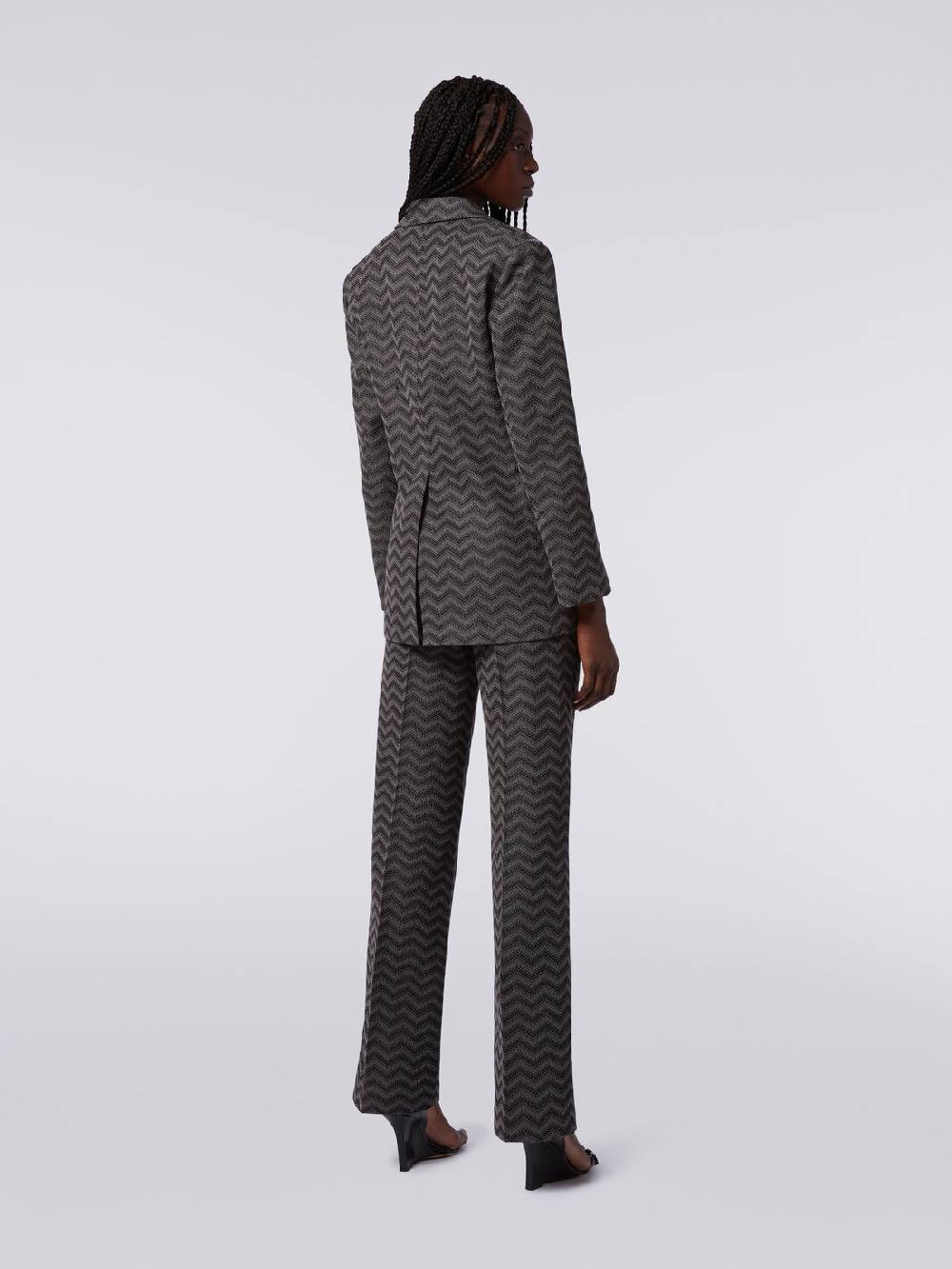 Missoni Pantaloni dritti in cotone chevron Italy
