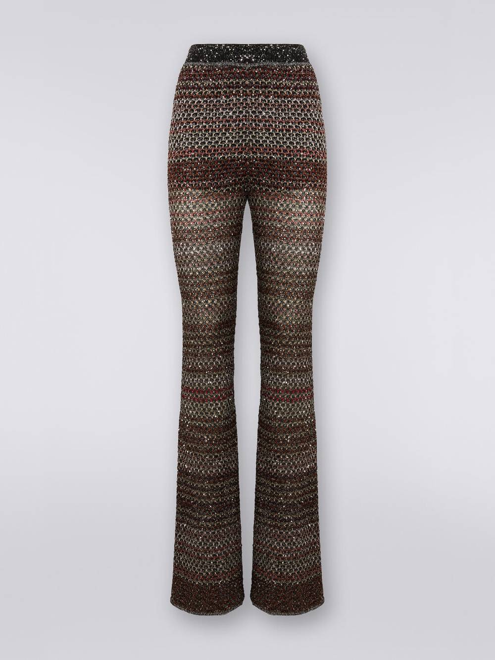 Missoni Pantaloni in maglia a rete con applicazione di paillettes Nuova