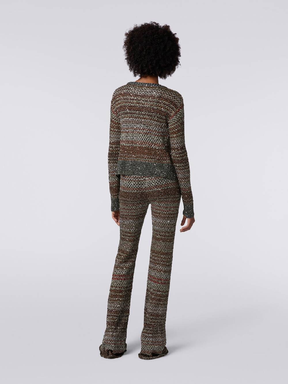 Missoni Pantaloni in maglia a rete con applicazione di paillettes Nuova