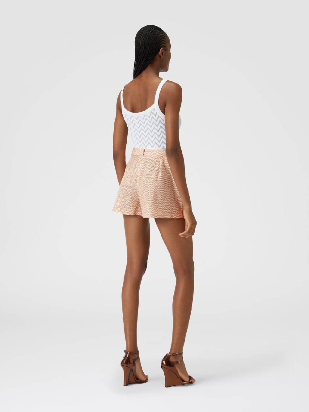 Missoni Shorts in misto viscosa lamé chevron Moda