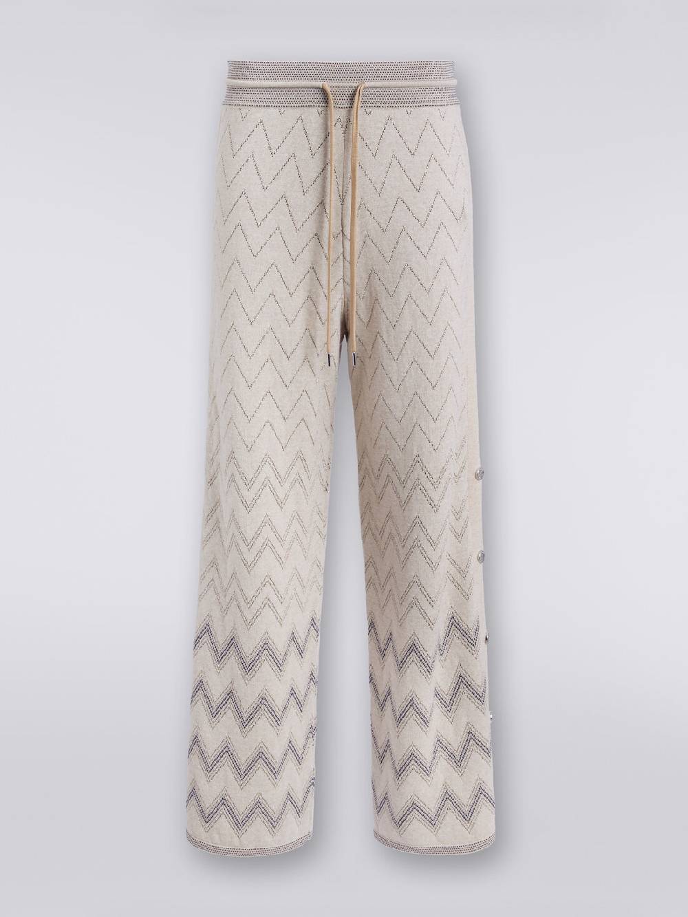Missoni Joggers in lana e viscosa zig zag con lurex Spedizione gratuita