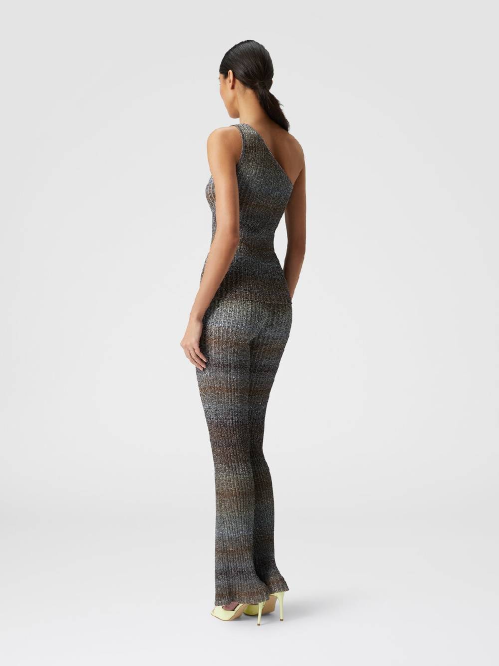 Missoni Top monospalla in viscosa lamé a costine Promozione