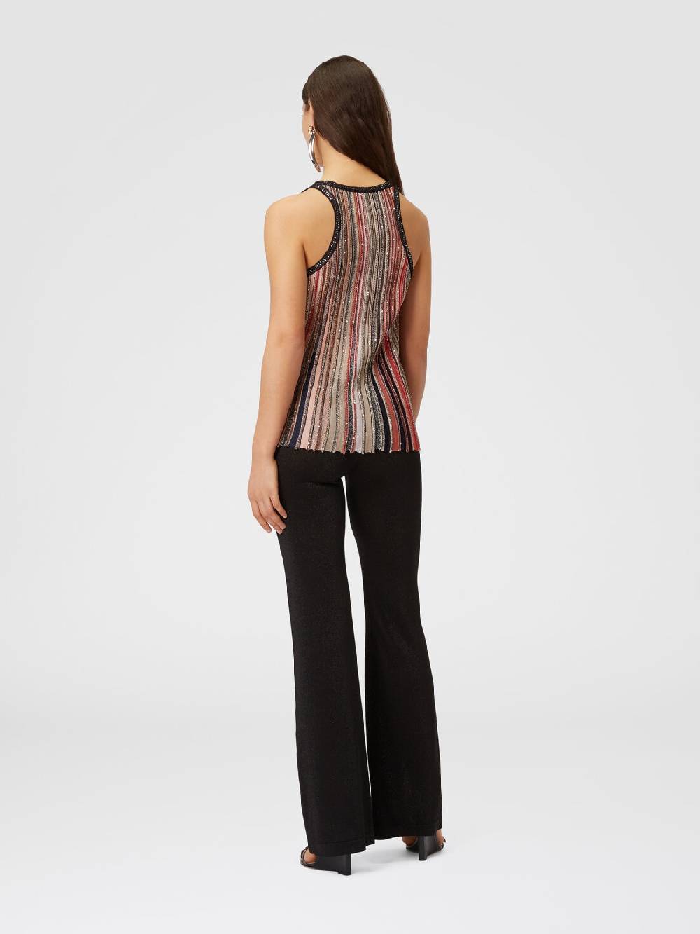 Missoni Canottiera in maglia a righe verticali con paillettes Acquista Ora