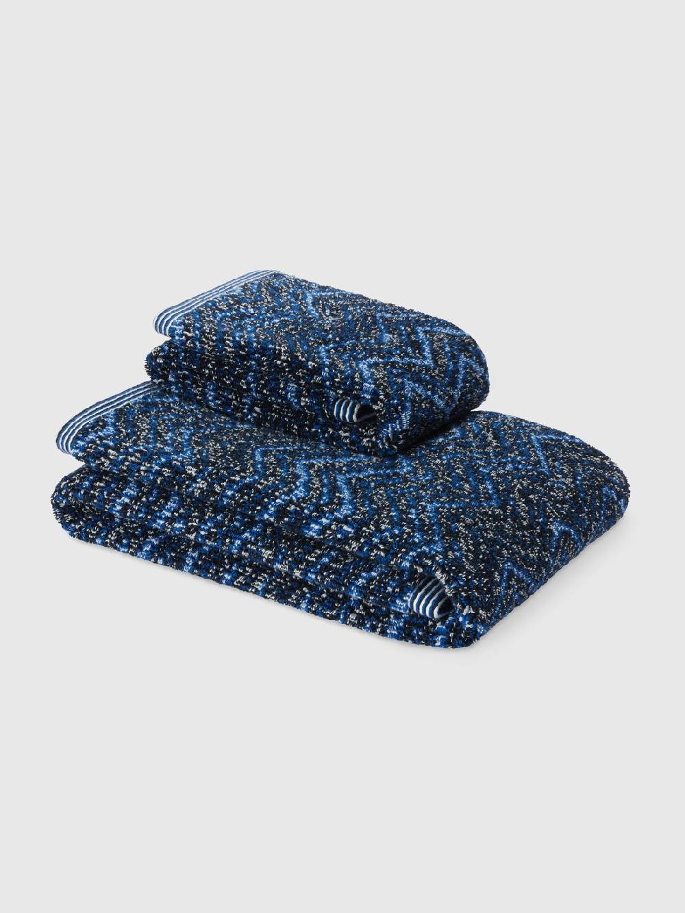 Missoni Set 2 pezzi di asciugamani da bagno Azul in spugna di cotone Vendite stagionali