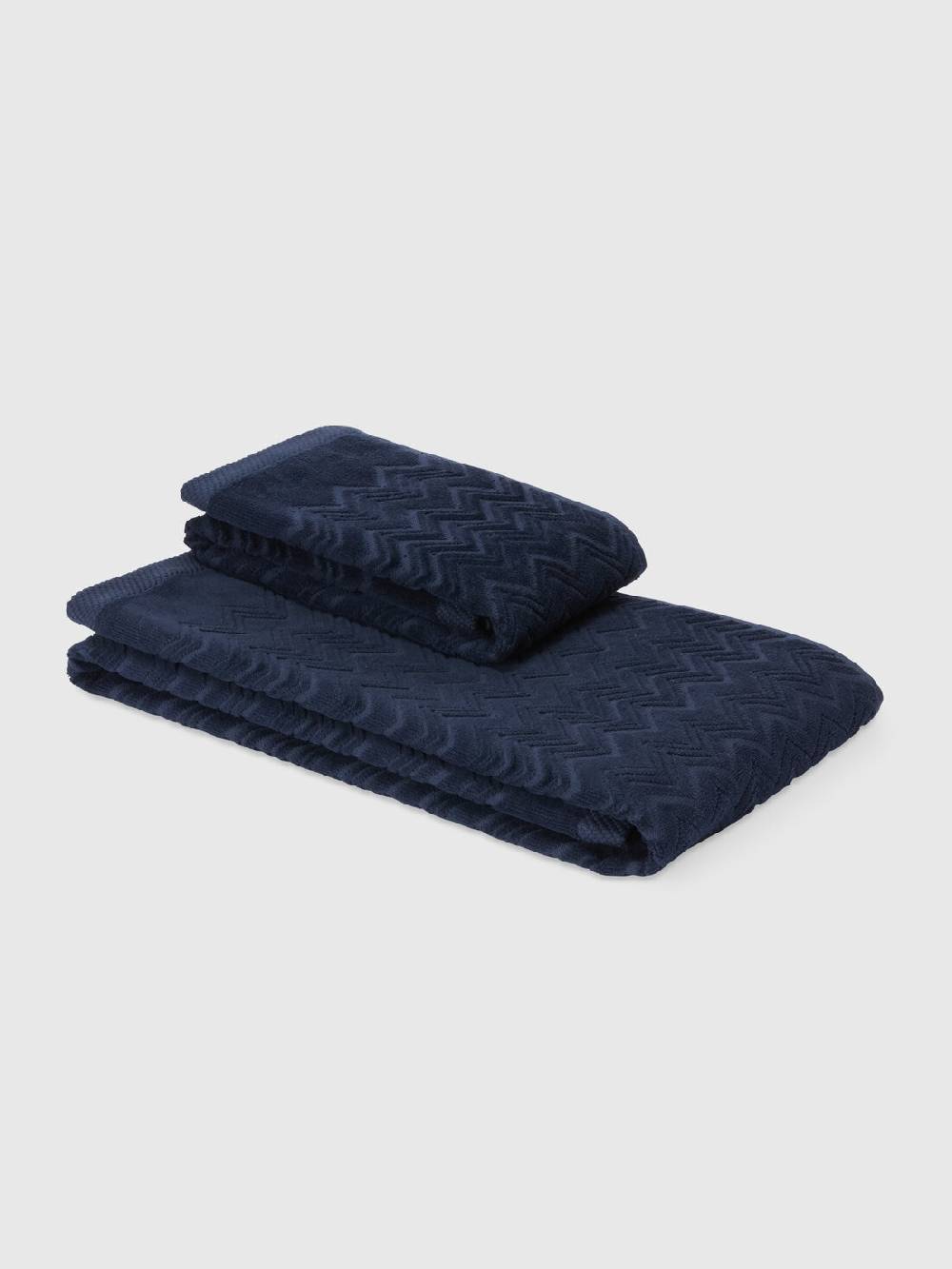 Missoni Set 2 pezzi di asciugamani da bagno Chalk in spugna di cotone zig zag Grandi sconti