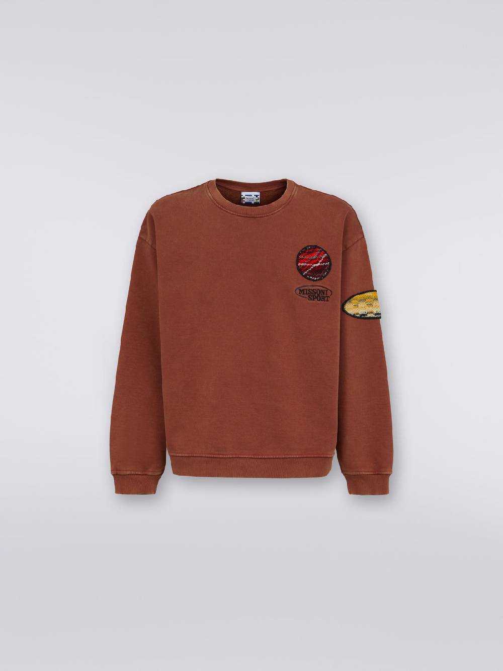 Missoni Pullover girocollo in felpa di cotone con inserto in maglia Super Saving Price