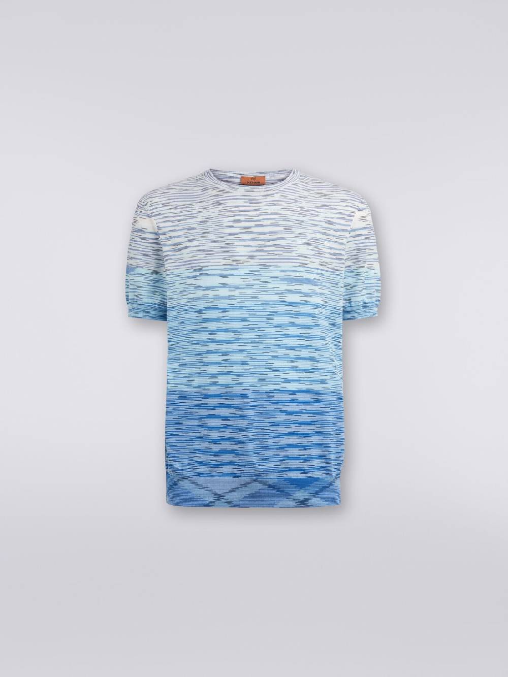 Missoni T-shirt girocollo in cotone fiammato dégradé Offerta settimanale