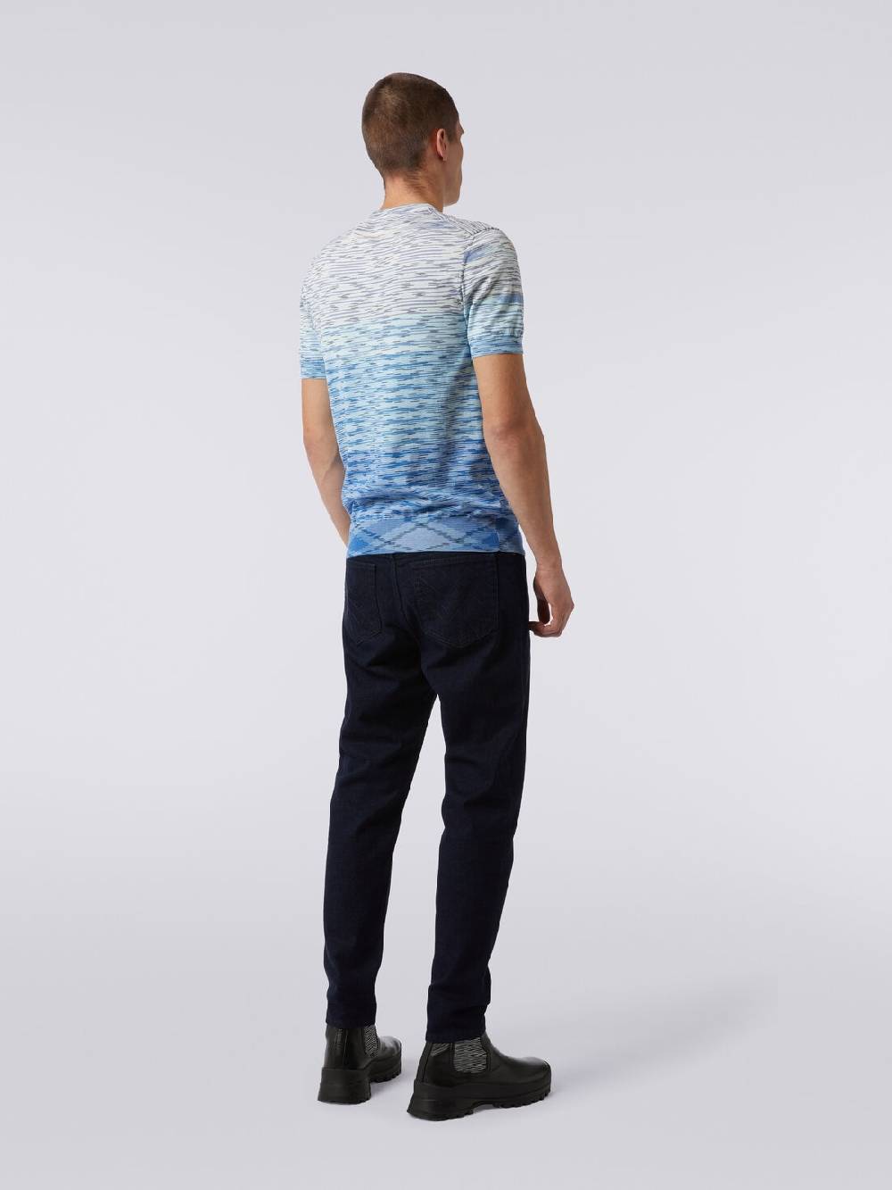 Missoni T-shirt girocollo in cotone fiammato dégradé Offerta settimanale