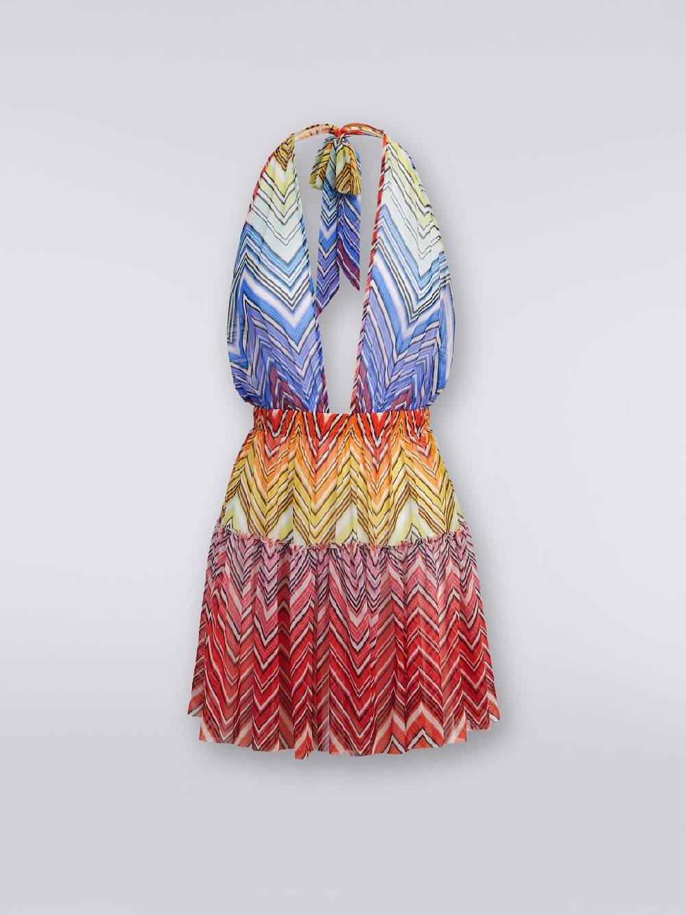 Missoni Copricostume corto in tulle stampa zig zag ACQUISTA ORA