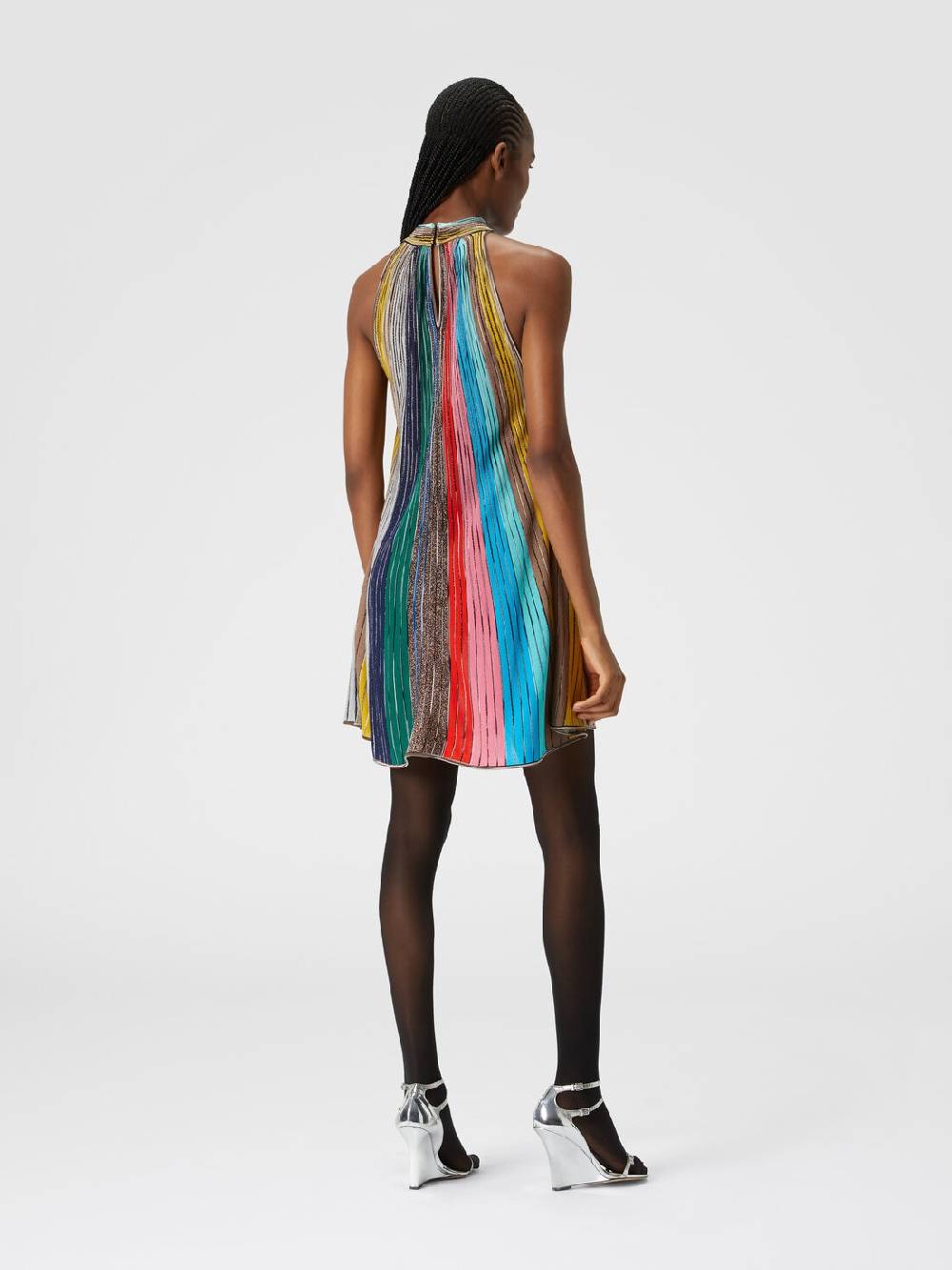 Missoni Mini-abito senza maniche in maglia plissée lamé Ultimo giorno