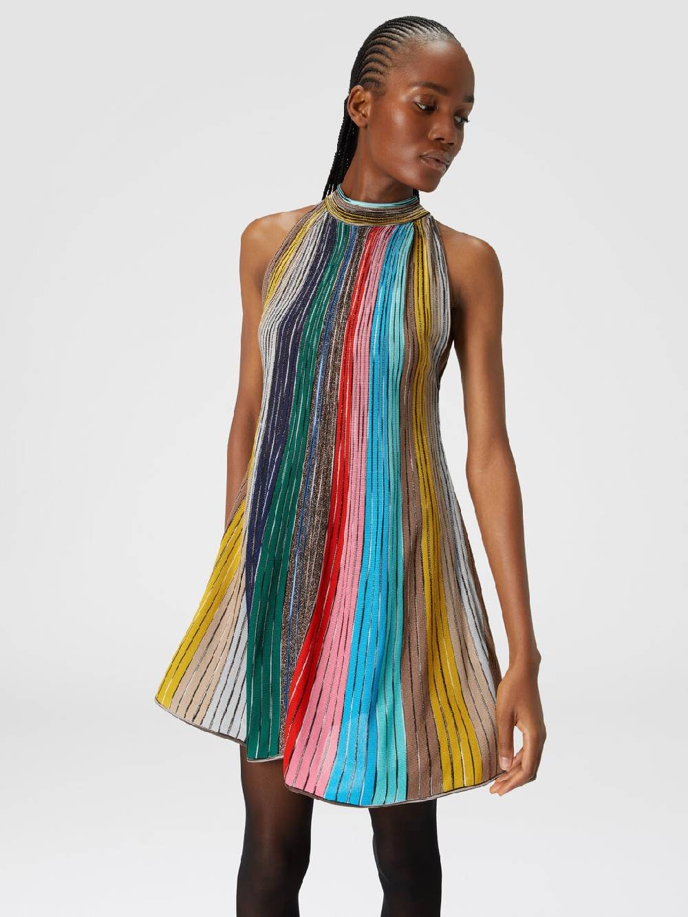Missoni Mini-abito senza maniche in maglia plissée lamé Ultimo giorno