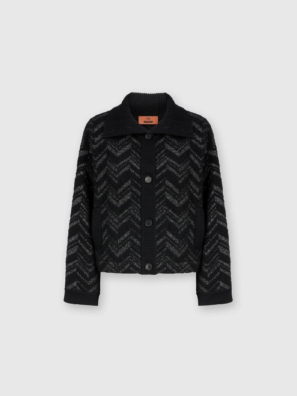 Missoni Giubbotto in maglia bouclé con chevron lamé Fino al 50% di sconto