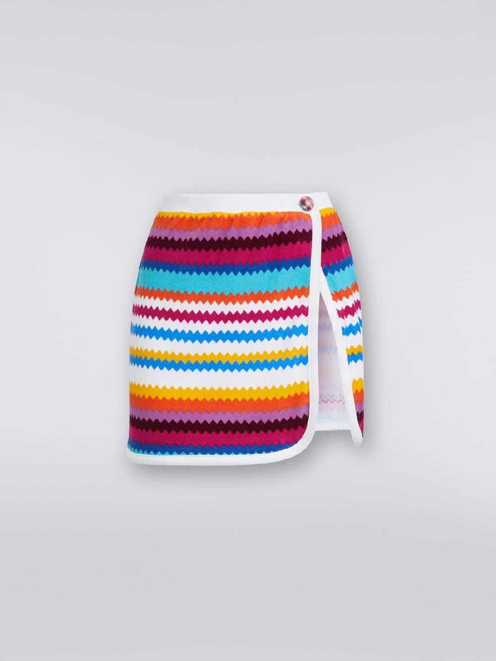 Missoni Minigonna a portafoglio in spugna stampa zig zag Fino al 65% di sconto