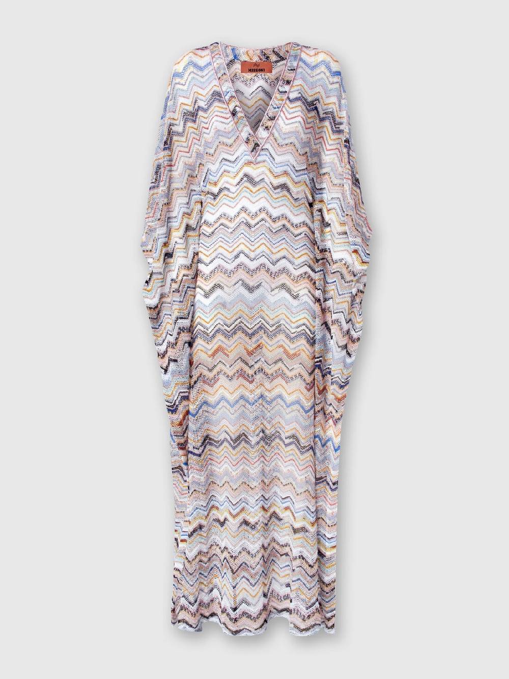 Missoni Caftano copricostume lungo in viscosa zig zag con lurex Only for today