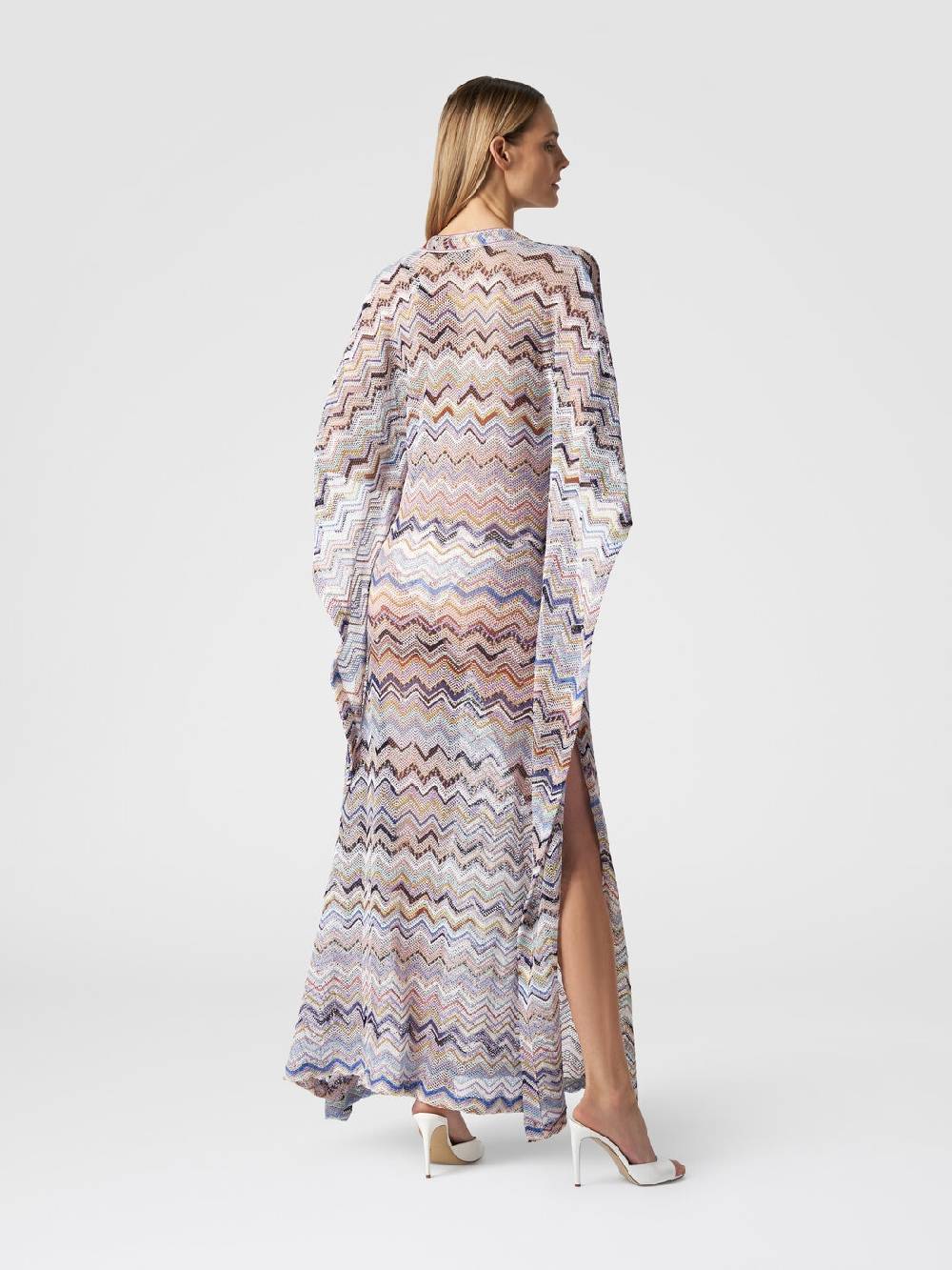 Missoni Caftano copricostume lungo in viscosa zig zag con lurex Only for today