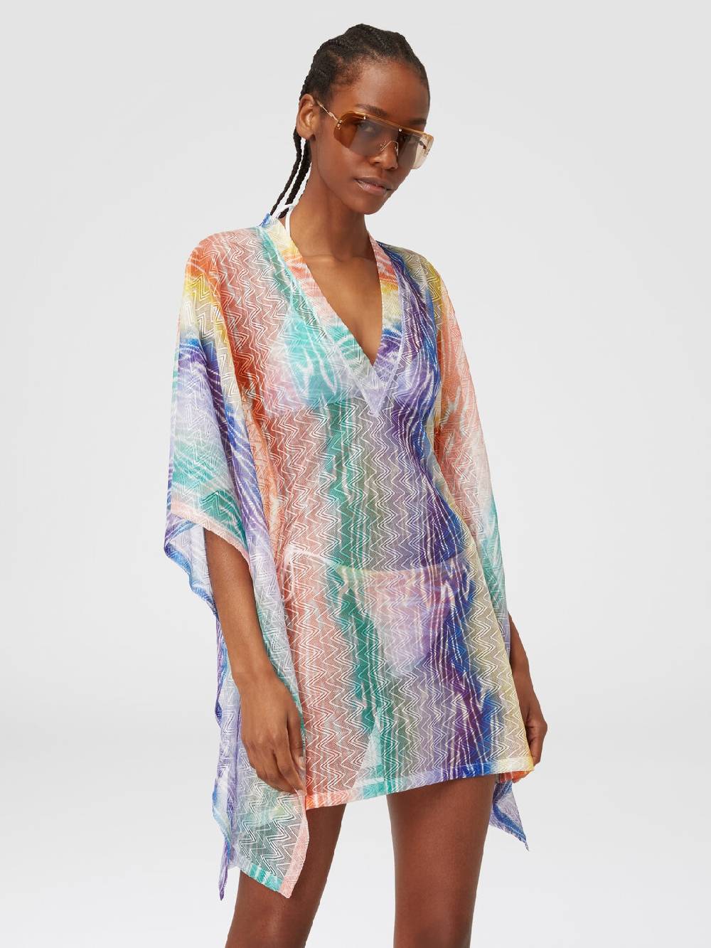 Missoni Caftano copricostume corto stampa tie-dye Fino al 55% di sconto
