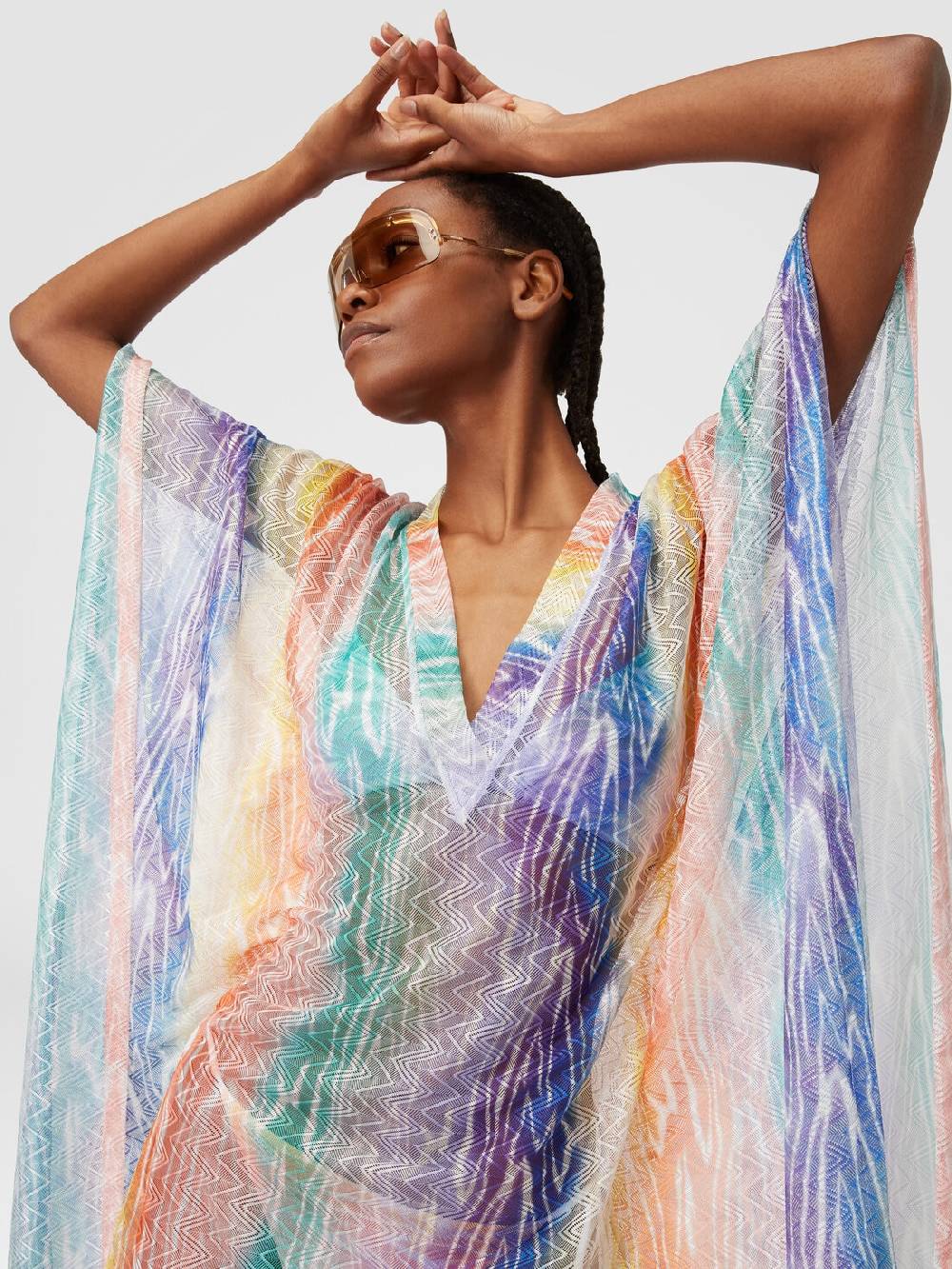 Missoni Caftano copricostume corto stampa tie-dye Fino al 55% di sconto