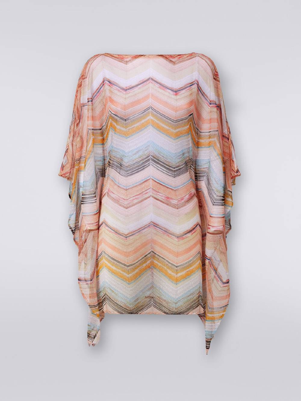 Missoni Caftano copricostume corto in misto viscosa zig zag con lurex Solo un giorno rimasto