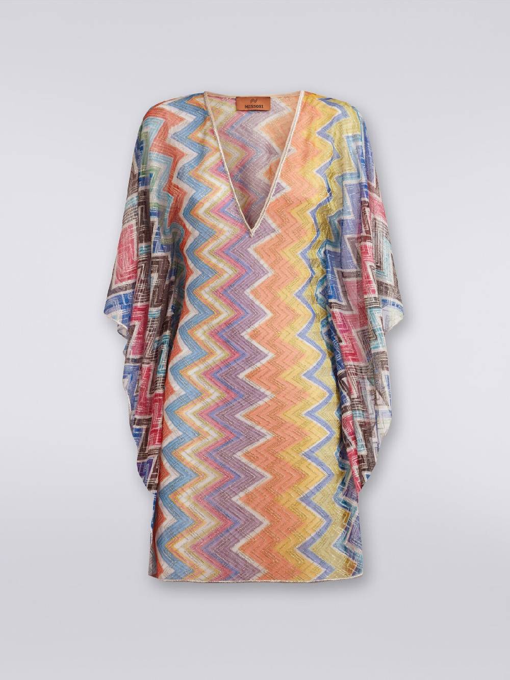 Missoni Caftano copricostume corto zig zag con lurex Enormi sconti