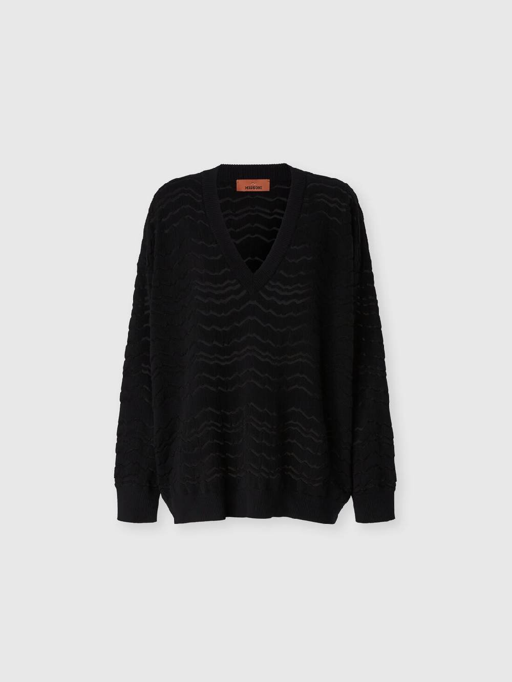 Missoni Pullover con scollatura a V e zig zag tono su tono Officina