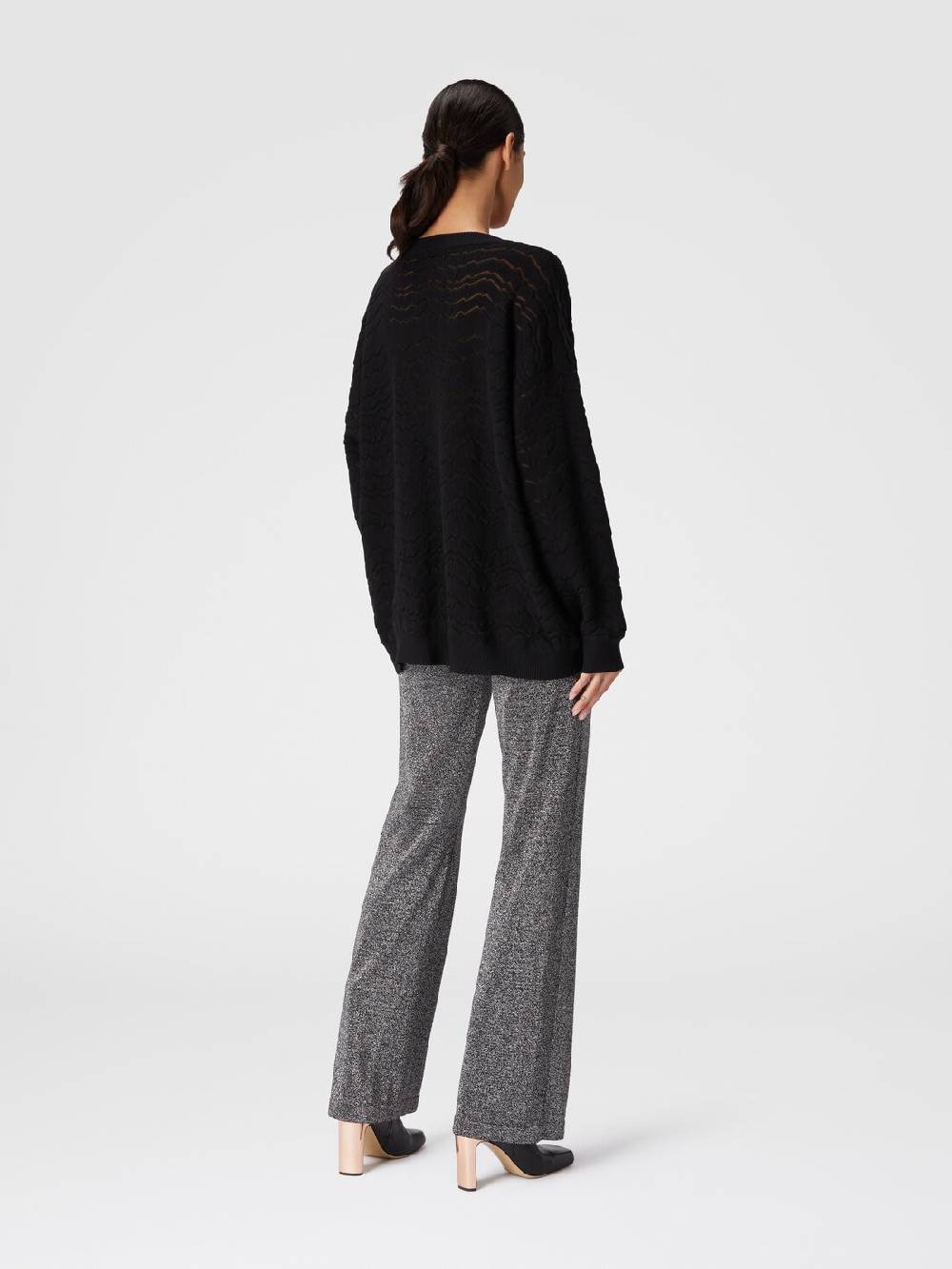 Missoni Pullover con scollatura a V e zig zag tono su tono Officina