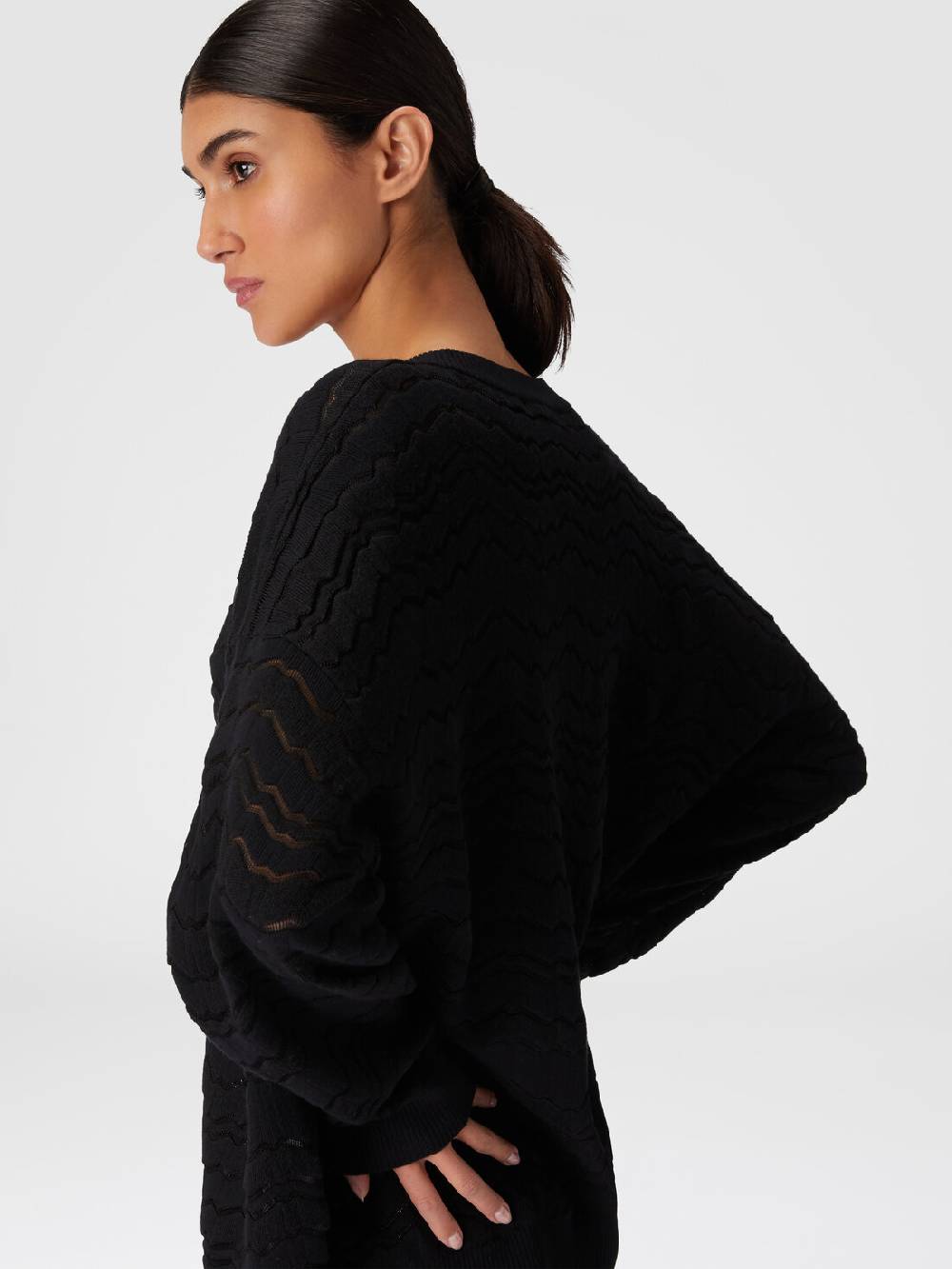Missoni Pullover con scollatura a V e zig zag tono su tono Officina