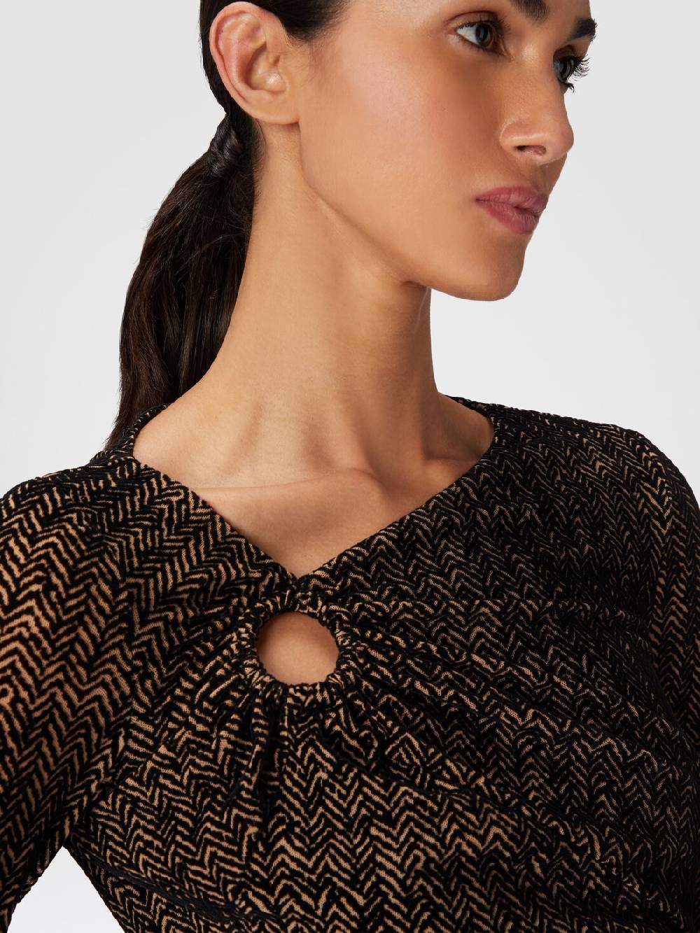 Missoni Mini-abito in tulle con scollatura arricciata Esporta salva