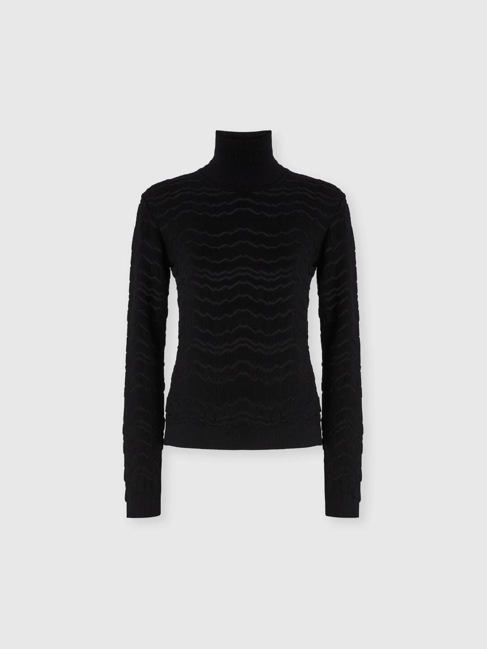Missoni Lupetto in viscosa e lana con zig zag tono su tono Black Friday Prezzi