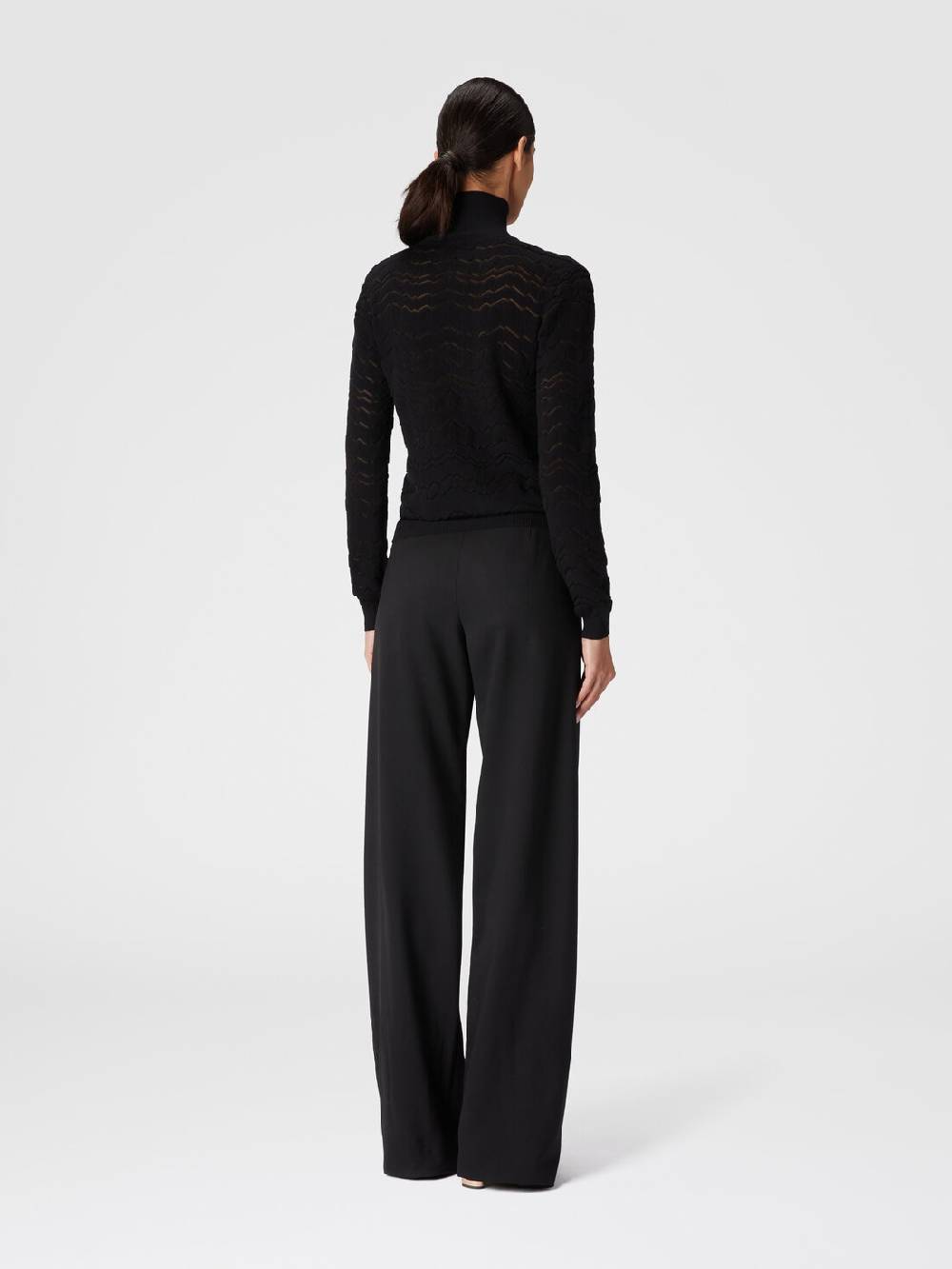 Missoni Lupetto in viscosa e lana con zig zag tono su tono Black Friday Prezzi